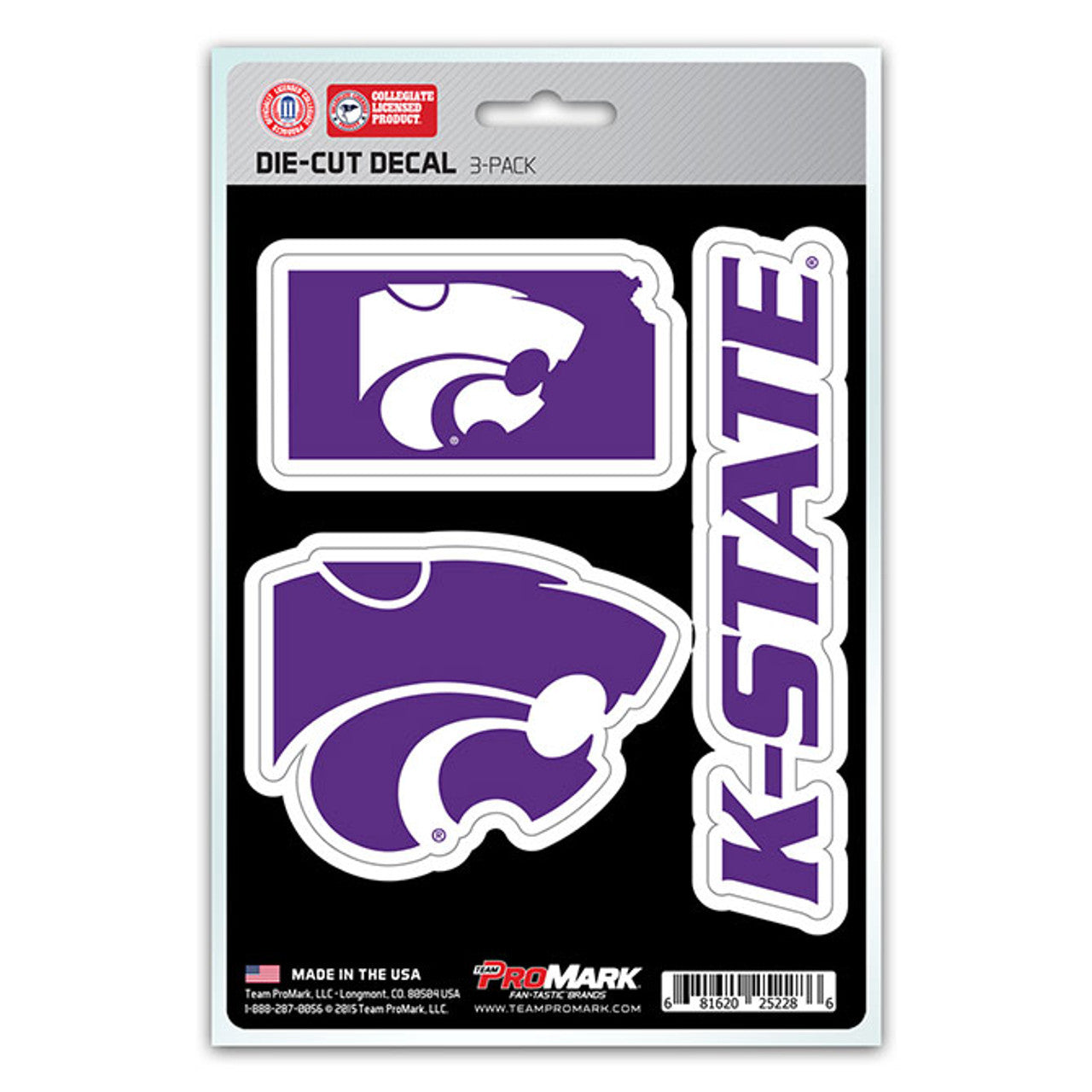 Kansas State Wildcats Decal Die Cut Team 3 Pack - Sports Collectibles, Sports Memorabilia, Sports Fan Shop, Sports Gifts