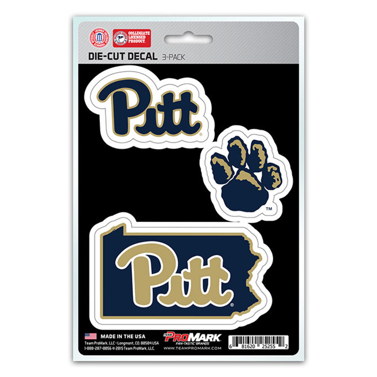 Pittsburgh Panthers Decal Die Cut Team 3 Pack - Sports Collectibles, Sports Memorabilia, Sports Fan Shop, Sports Gifts