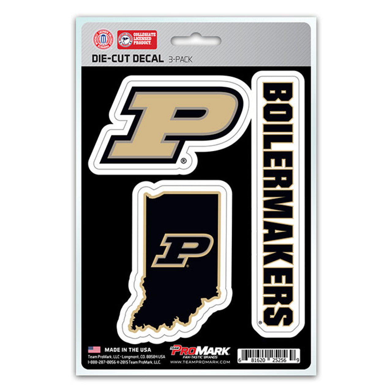 Purdue Boilermakers Decal Die Cut Team 3 Pack - Sports Collectibles, Sports Memorabilia, Sports Fan Shop, Sports Gifts