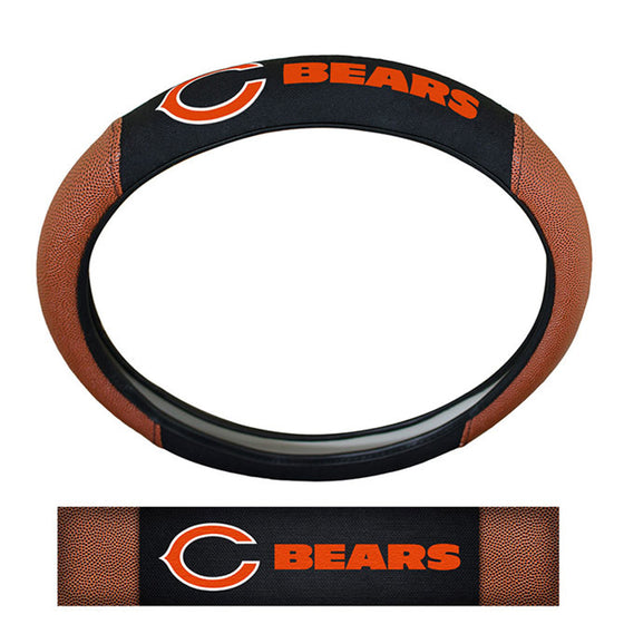 Chicago Bears Steering Wheel Cover Premium Pigskin Style - Sports Collectibles, Sports Memorabilia, Sports Fan Shop, Sports Gifts
