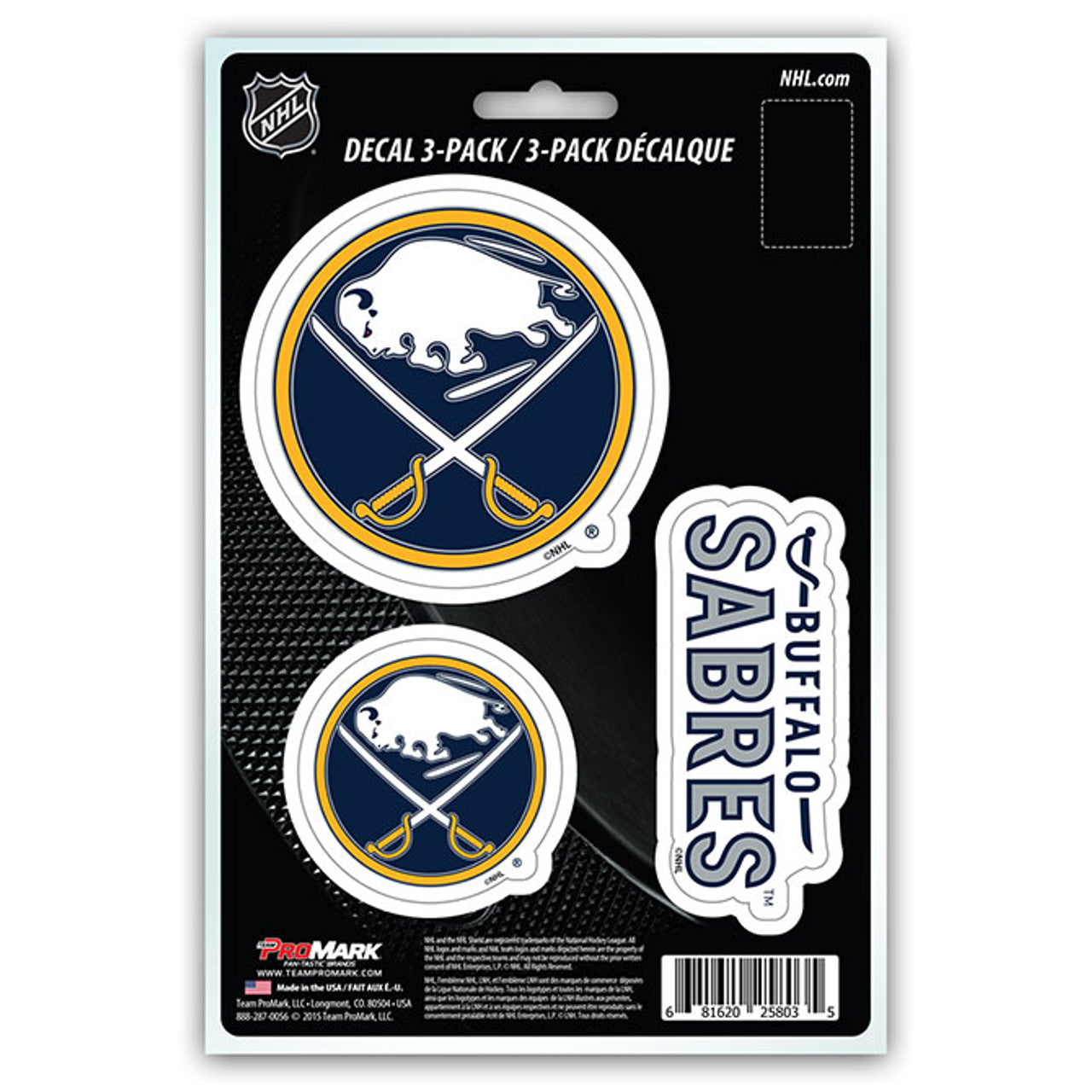 Buffalo Sabres Decal Die Cut Team 3 Pack - Sports Collectibles, Sports Memorabilia, Sports Fan Shop, Sports Gifts