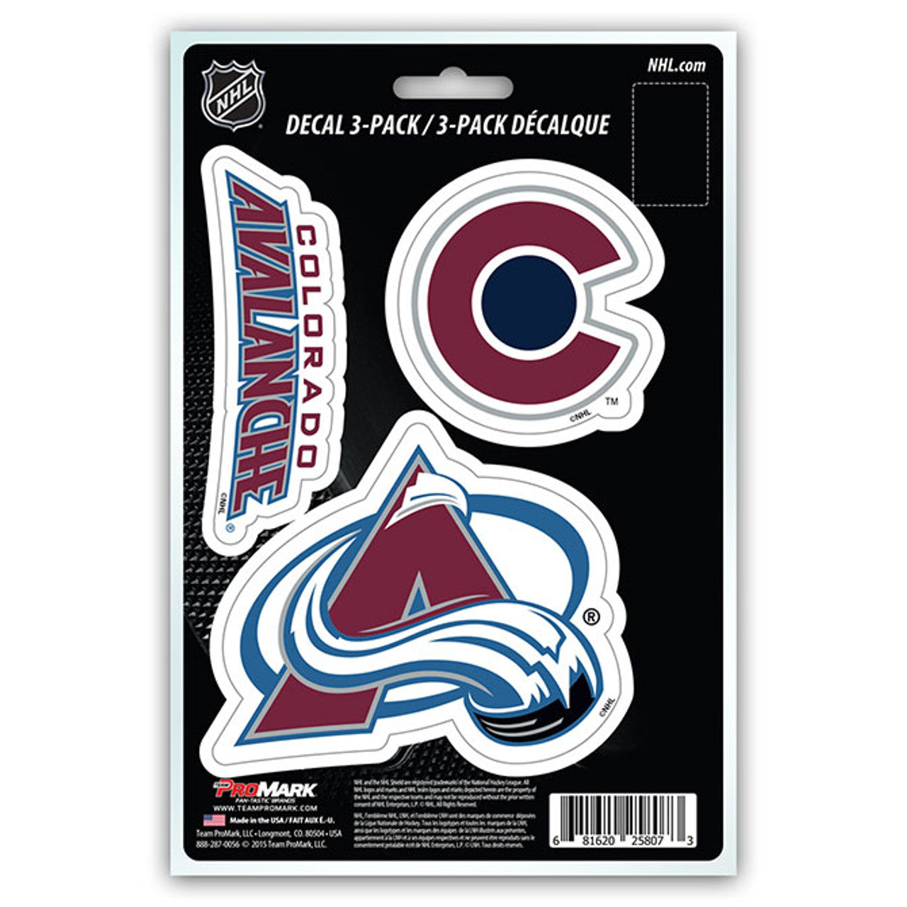 Colorado Avalanche Decal Die Cut Team 3 Pack - Sports Collectibles, Sports Memorabilia, Sports Fan Shop, Sports Gifts