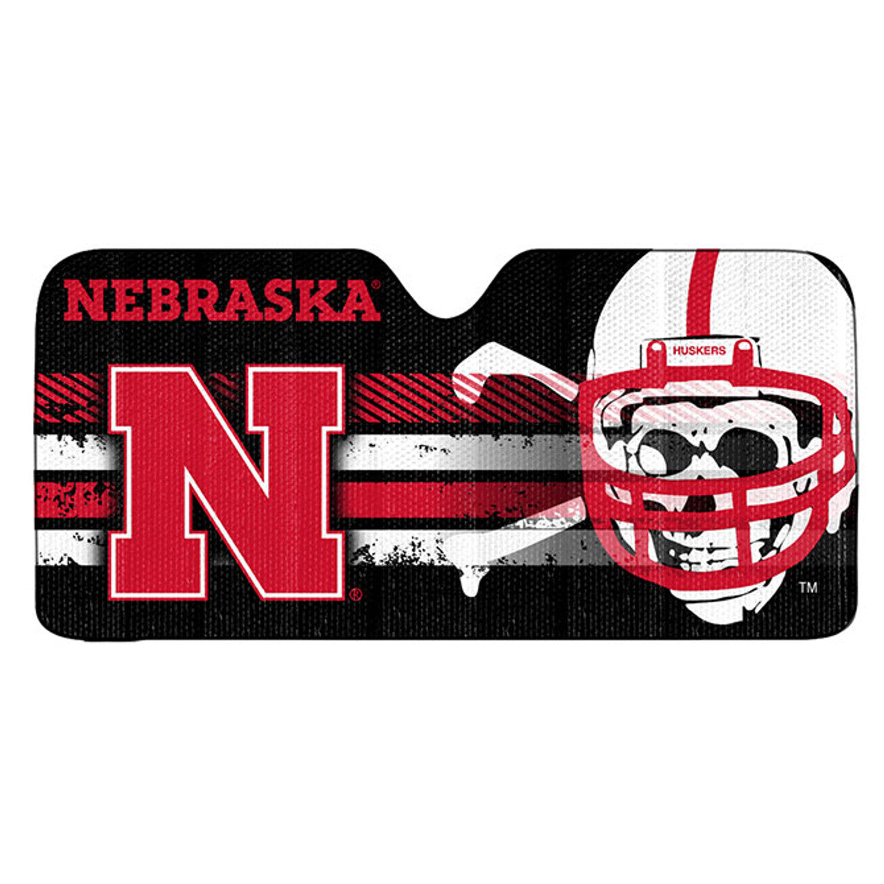Nebraska Cornhuskers Auto Sun Shade 59x27 - Sports Collectibles, Sports Memorabilia, Sports Fan Shop, Sports Gifts