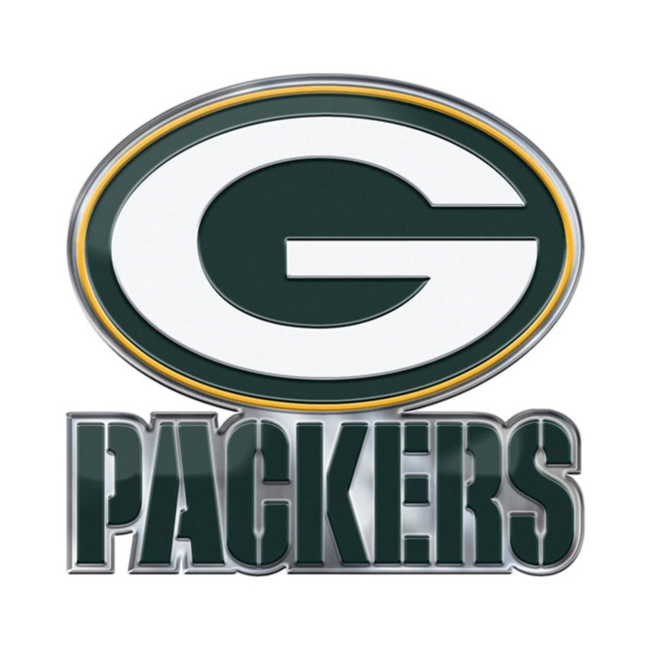 Green Bay Packers Auto Emblem Color Alternate Logo - Sports Collectibles, Sports Memorabilia, Sports Fan Shop, Sports Gifts