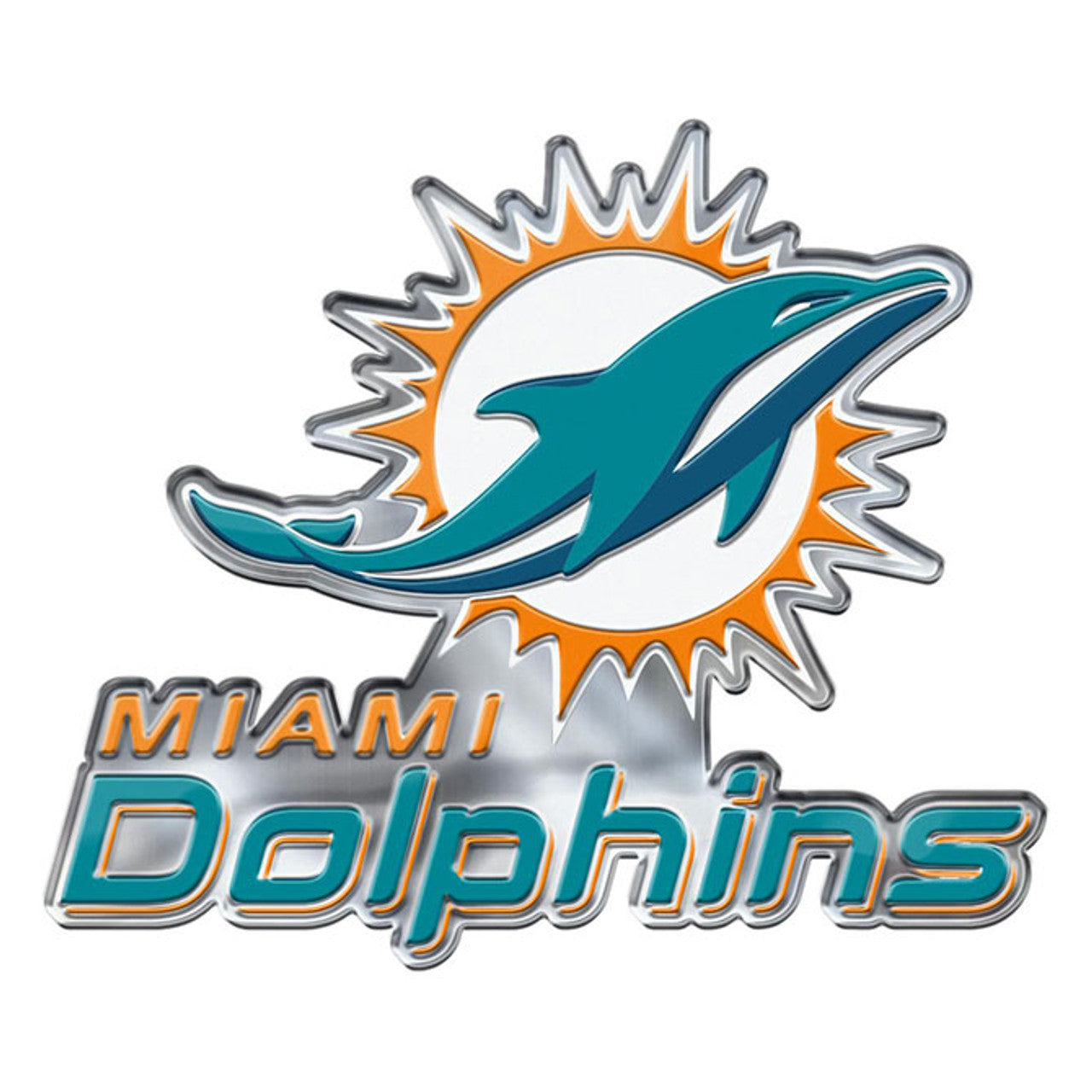 Miami Dolphins Auto Emblem Color Alternate Logo - Sports Collectibles, Sports Memorabilia, Sports Fan Shop, Sports Gifts