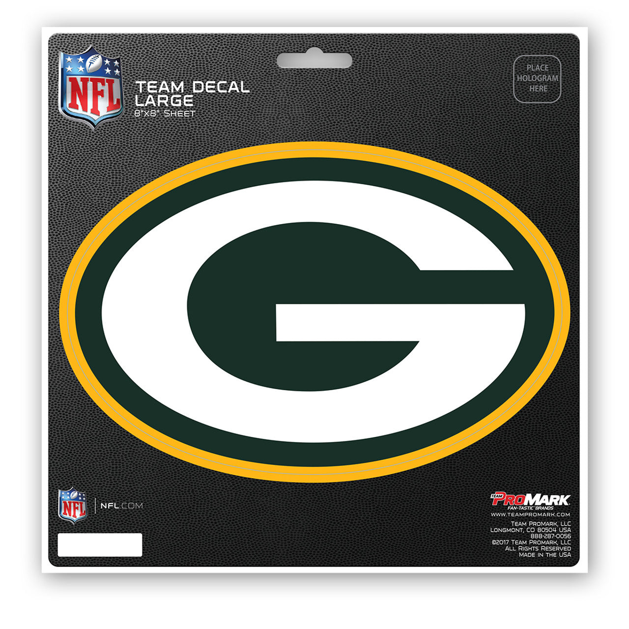 Green Bay Packers Decal 8x8 Die Cut - Sports Collectibles, Sports Memorabilia, Sports Fan Shop, Sports Gifts