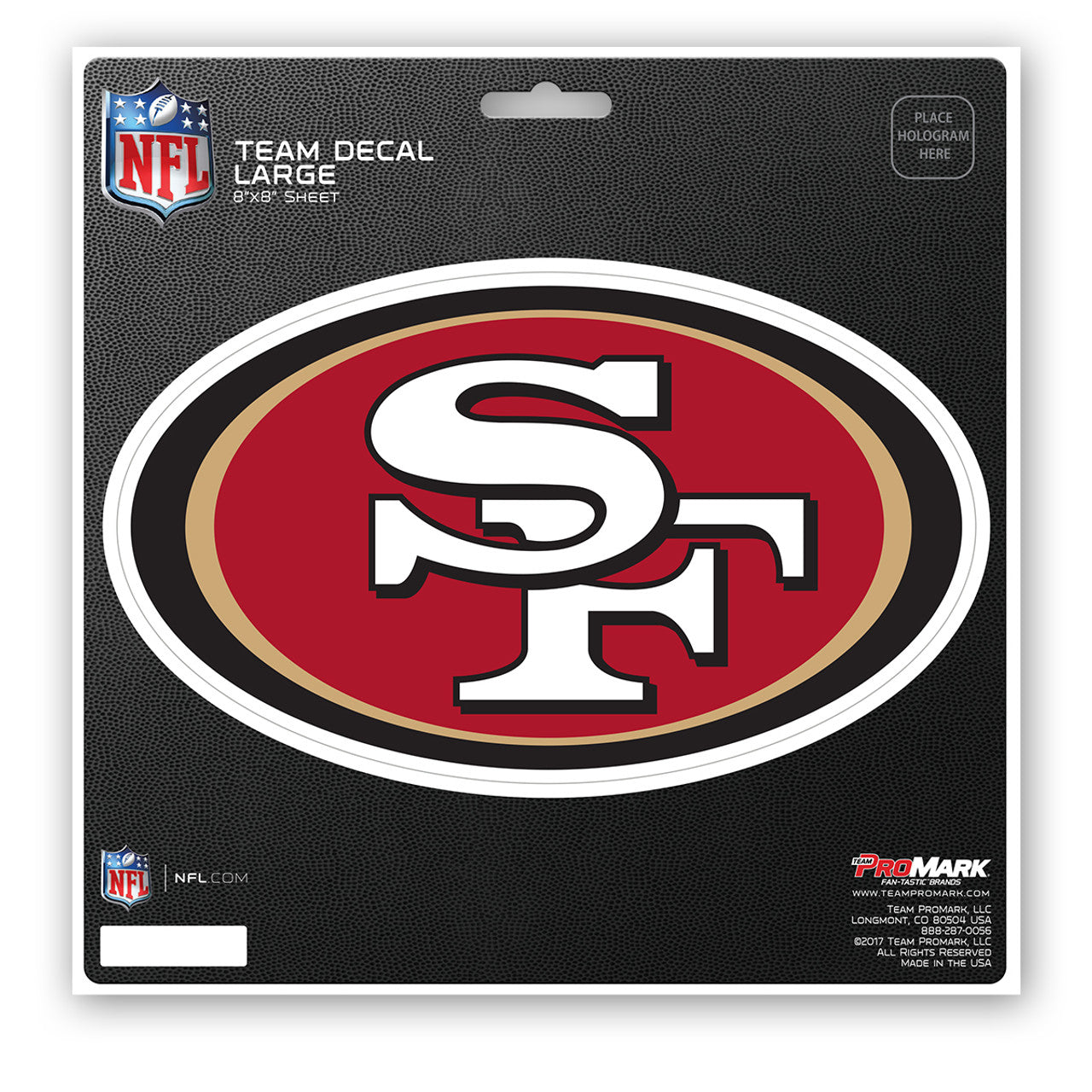 San Francisco 49ers Decal 8x8 Die Cut - Sports Collectibles, Sports Memorabilia, Sports Fan Shop, Sports Gifts