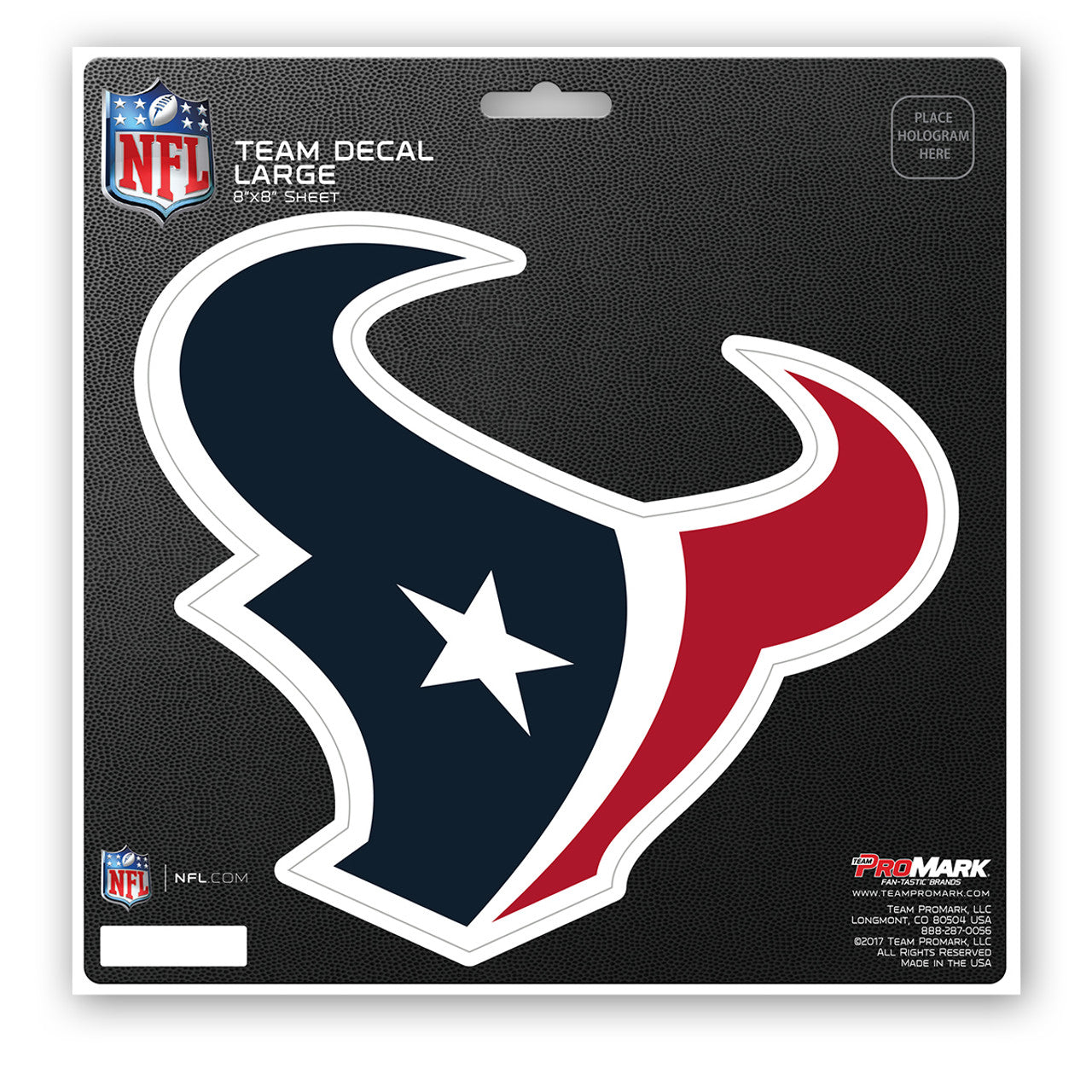 Houston Texans Decal 8x8 Die Cut - Sports Collectibles, Sports Memorabilia, Sports Fan Shop, Sports Gifts