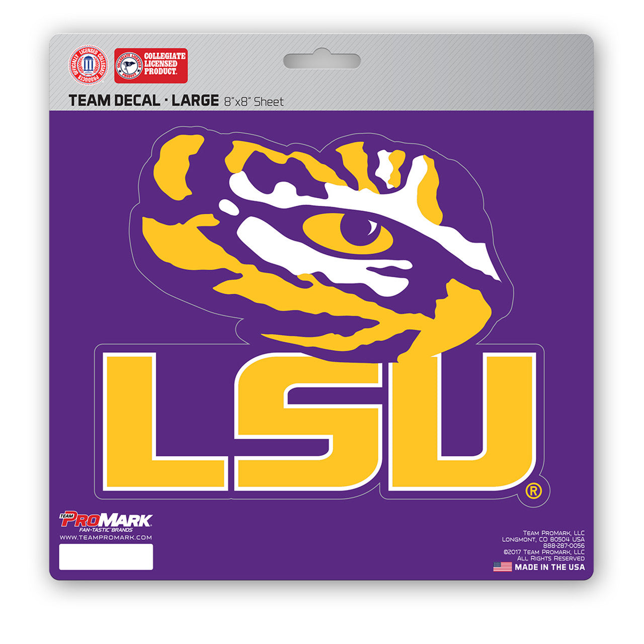LSU Tigers Decal 8x8 Die Cut - Sports Collectibles, Sports Memorabilia, Sports Fan Shop, Sports Gifts