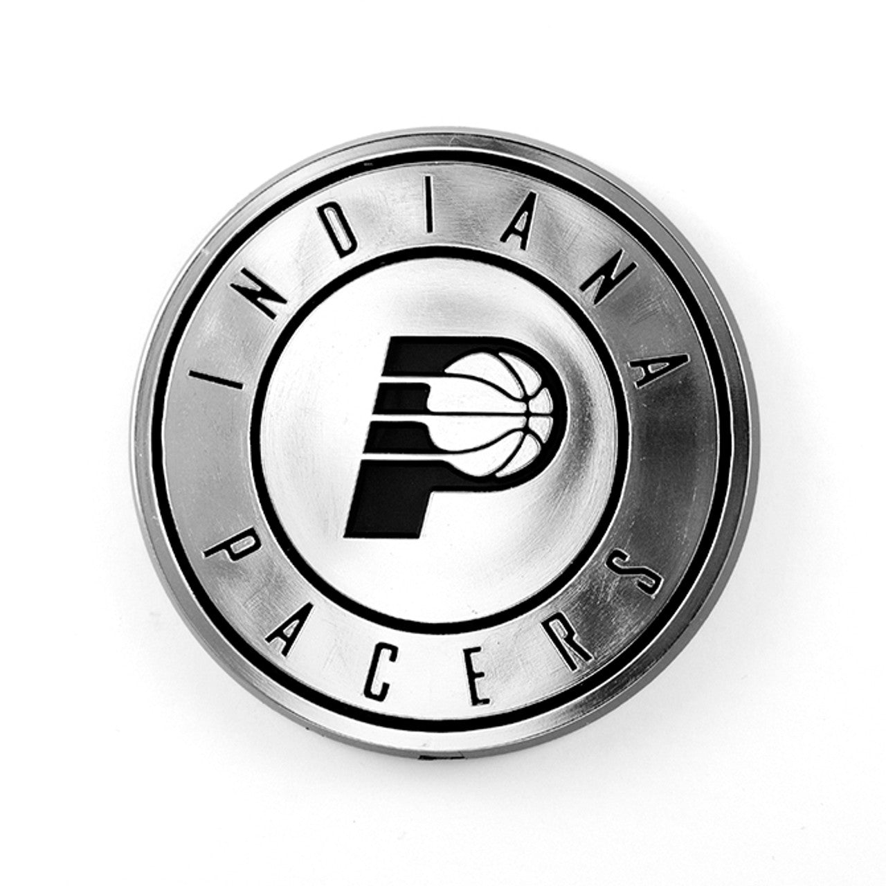Indiana Pacers Auto Emblem Silver Chrome - Special Order - Sports Collectibles, Sports Memorabilia, Sports Fan Shop, Sports Gifts
