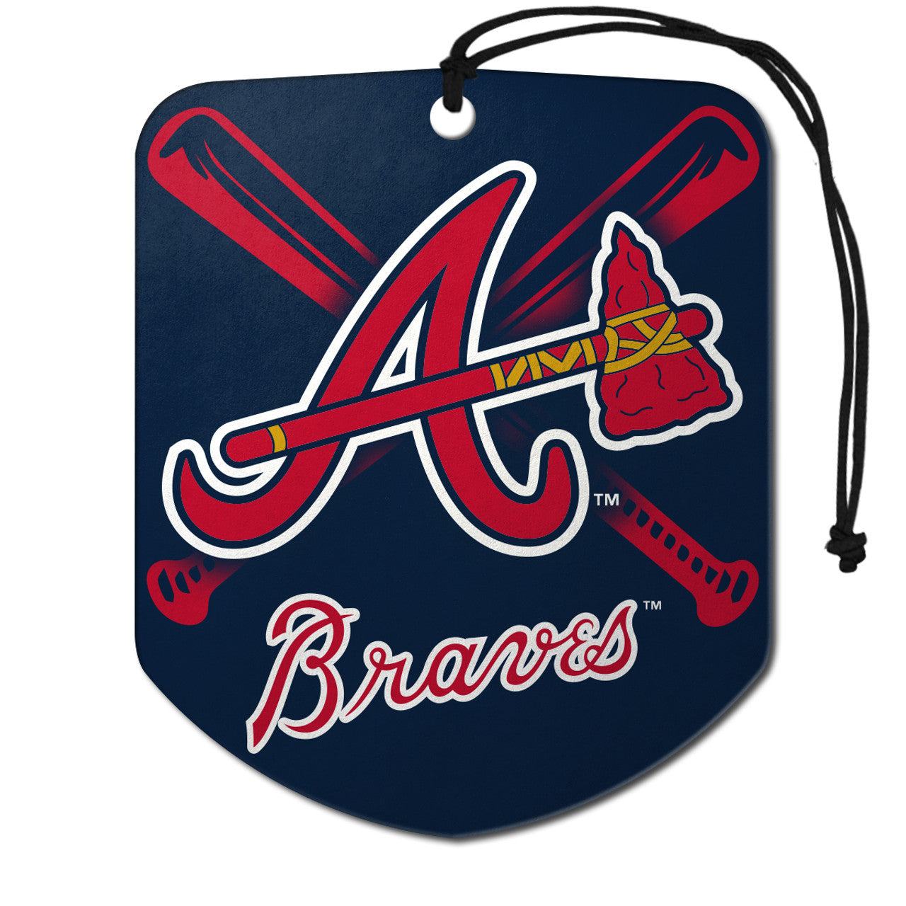 Atlanta Braves Air Freshener Shield Design 2 Pack - Sports Collectibles, Sports Memorabilia, Sports Fan Shop, Sports Gifts