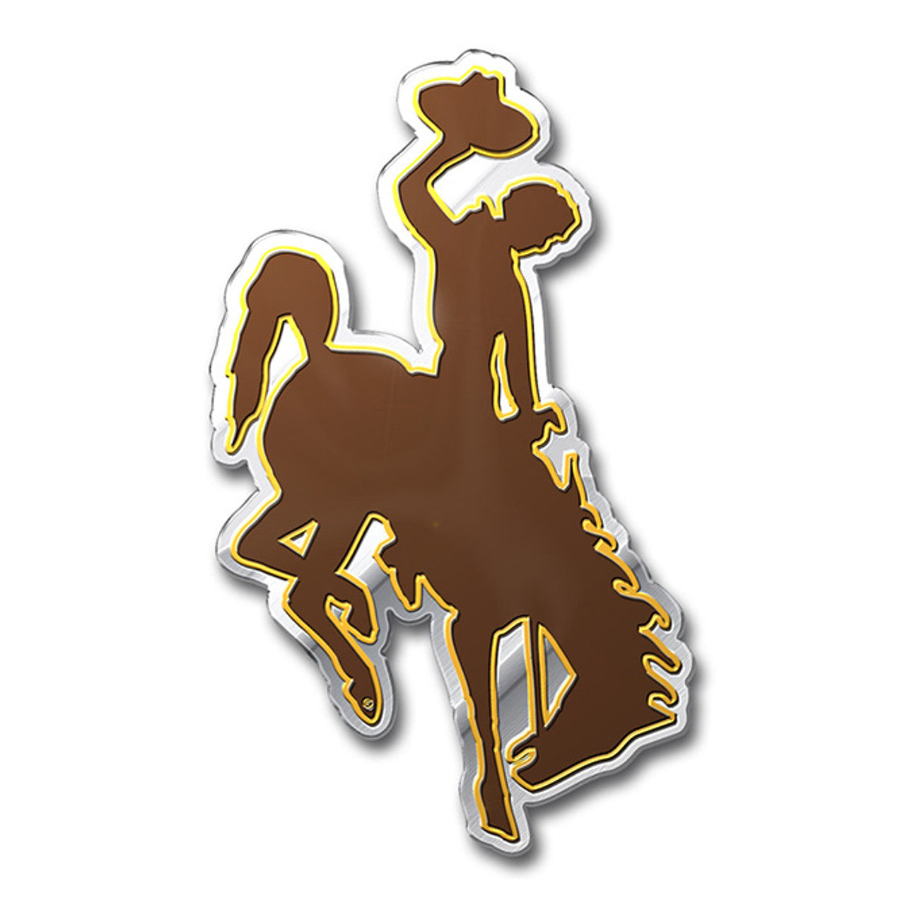 Wyoming Cowboys Auto Emblem Color - Sports Collectibles, Sports Memorabilia, Sports Fan Shop, Sports Gifts
