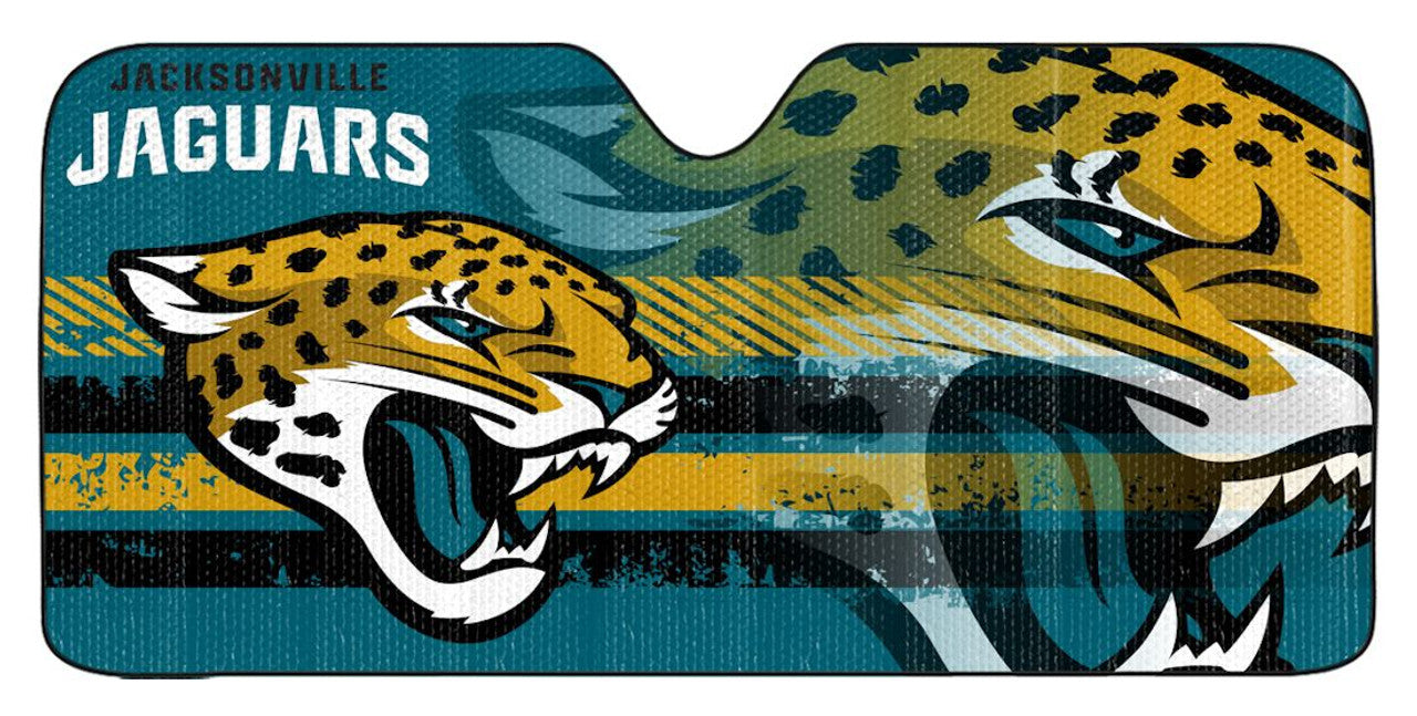 Jacksonville Jaguars Auto Sun Shade 59x27 - Sports Collectibles, Sports Memorabilia, Sports Fan Shop, Sports Gifts