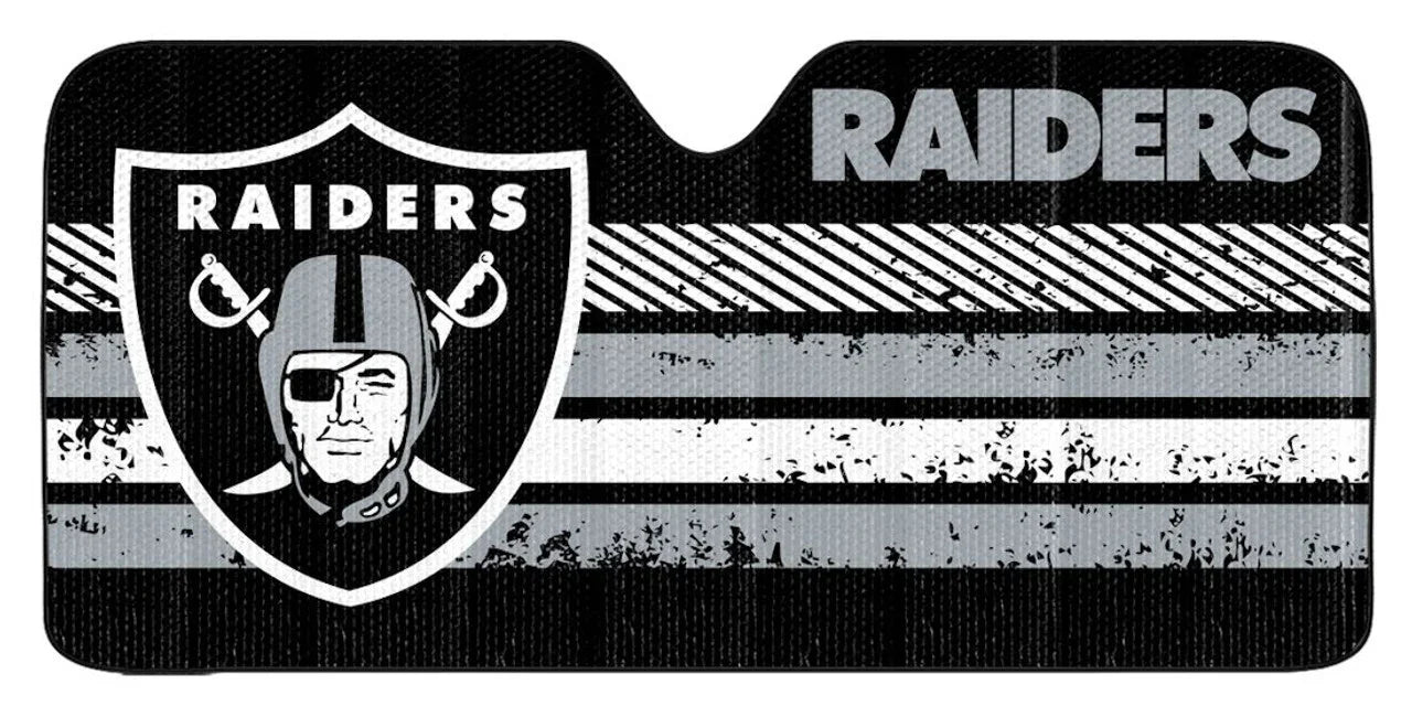 Oakland Raiders Auto Sun Shade - 59"x27" (CDG) - 757 Sports Collectibles