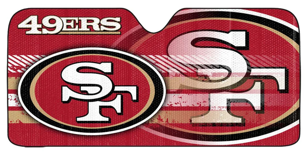 San Francisco 49ers Auto Sun Shade - 59"x27" (CDG) - 757 Sports Collectibles