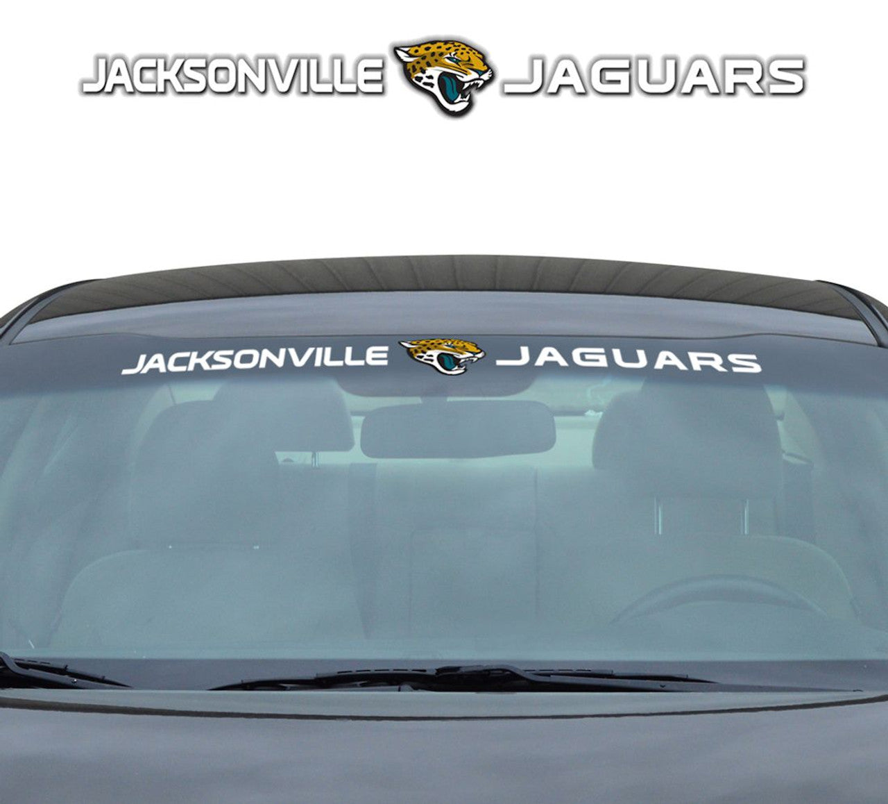 Jacksonville Jaguars Decal 35x4 Windshield - Sports Collectibles, Sports Memorabilia, Sports Fan Shop, Sports Gifts