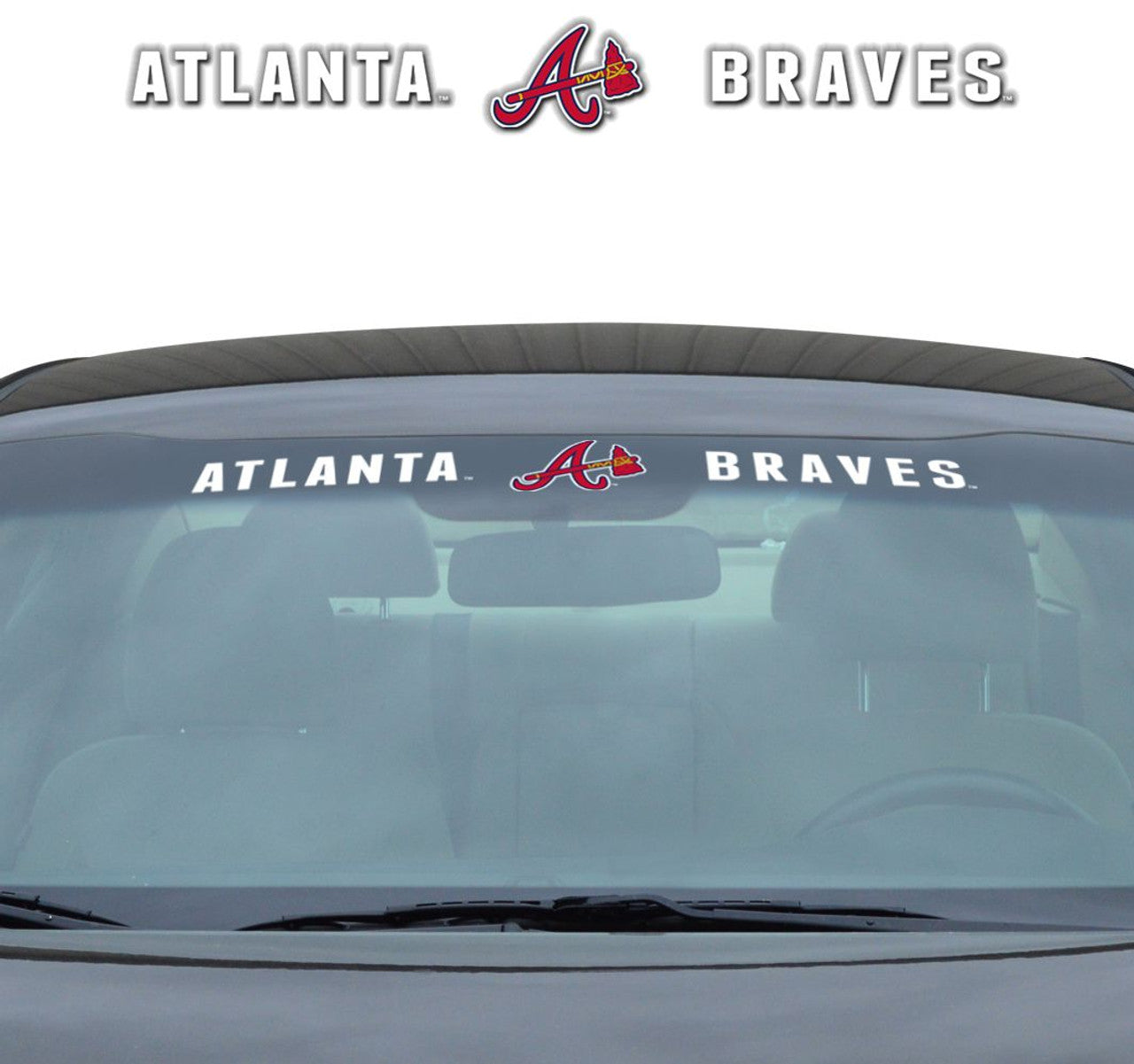 Atlanta Braves Decal 35x4 Windshield - Special Order - Sports Collectibles, Sports Memorabilia, Sports Fan Shop, Sports Gifts