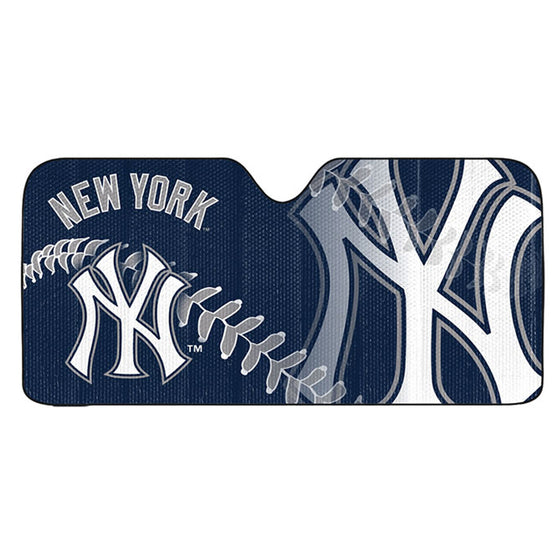 New York Yankees Auto Sun Shade 59x27 - Sports Collectibles, Sports Memorabilia, Sports Fan Shop, Sports Gifts