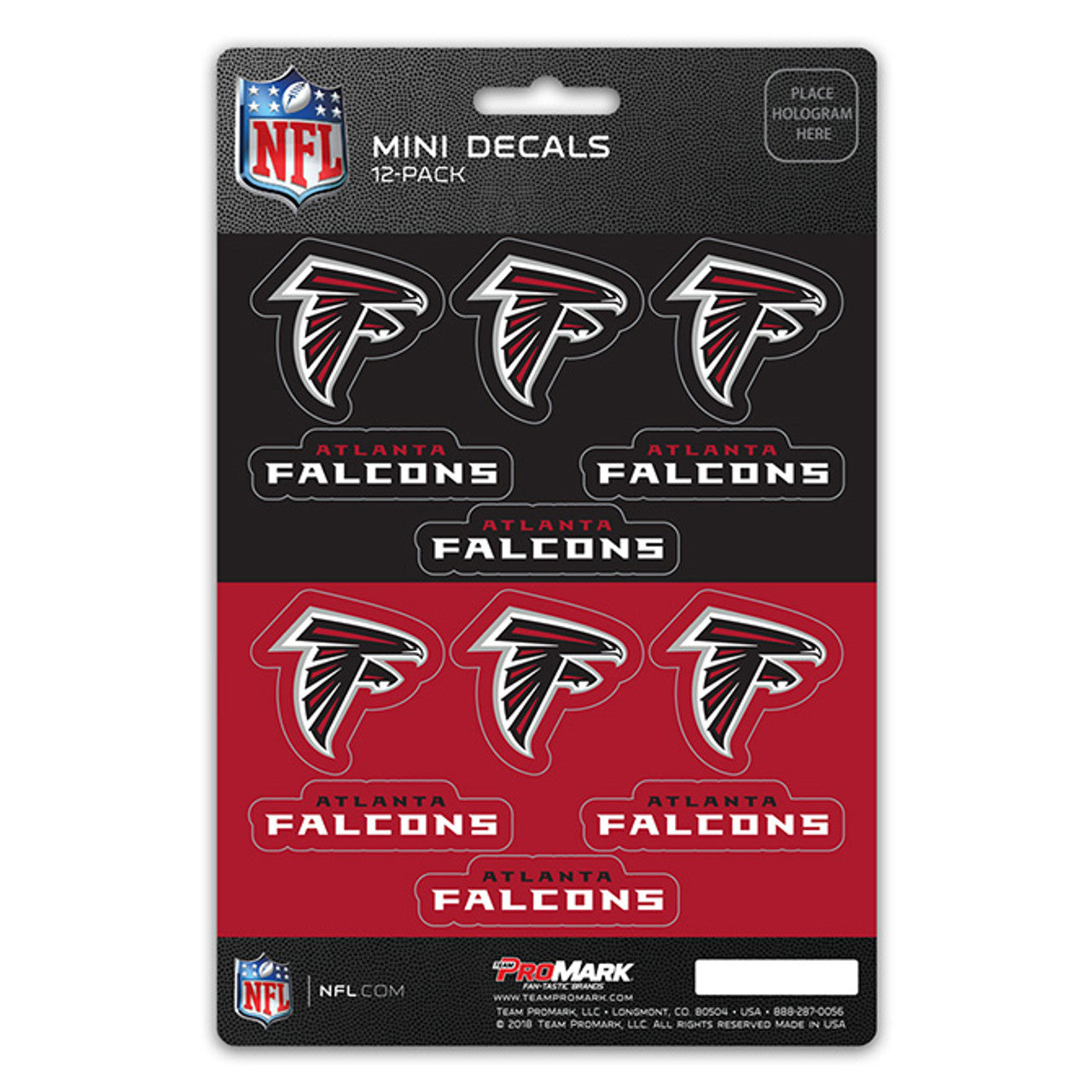 Atlanta Falcons Decal Set Mini 12 Pack - Sports Collectibles, Sports Memorabilia, Sports Fan Shop, Sports Gifts