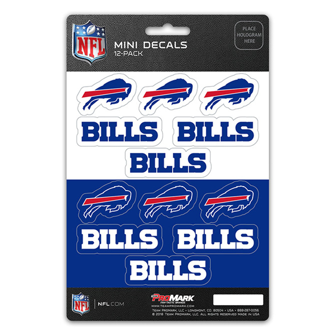 Buffalo Bills Decal Set Mini 12 Pack - Sports Collectibles, Sports Memorabilia, Sports Fan Shop, Sports Gifts
