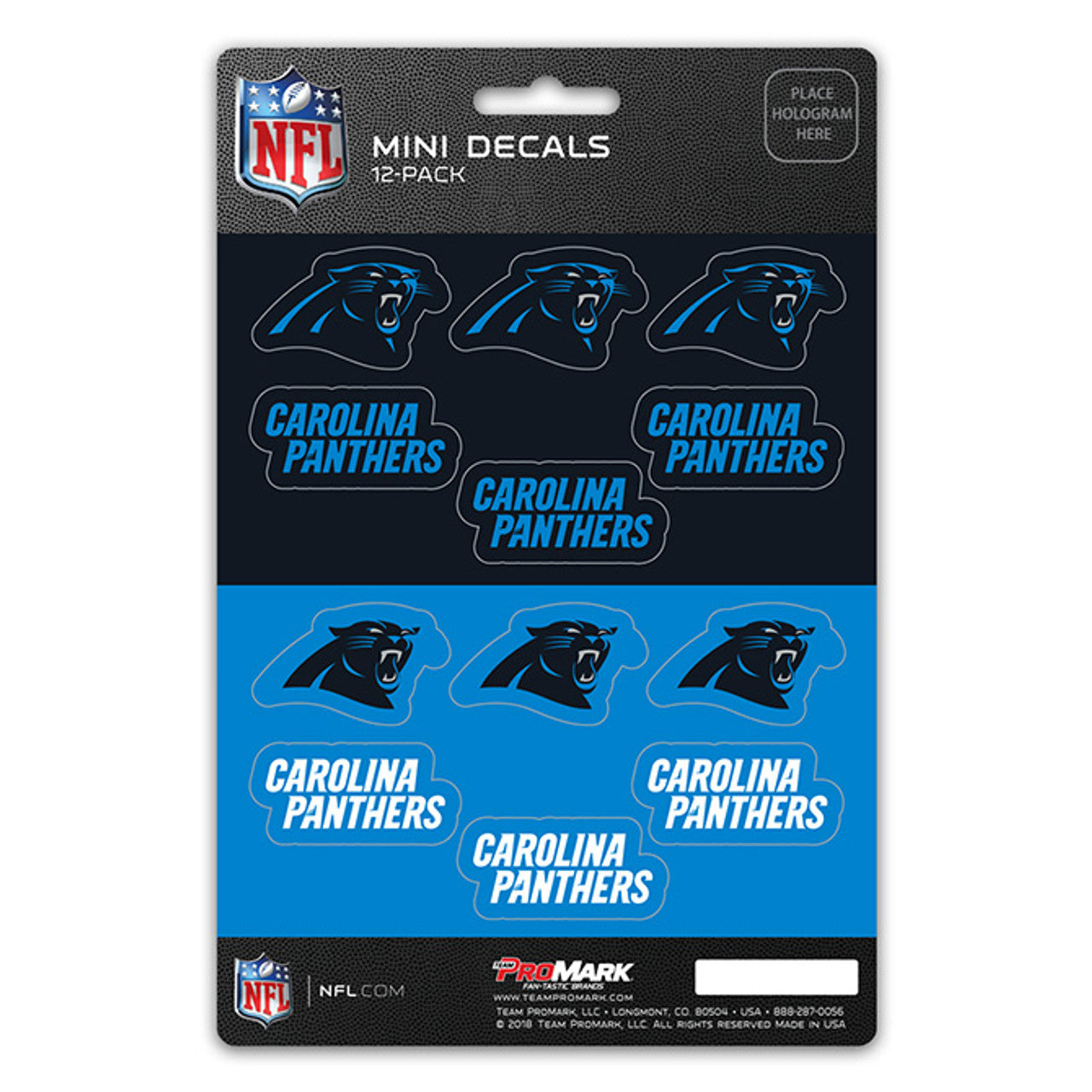 Carolina Panthers Decal Set Mini 12 Pack - Sports Collectibles, Sports Memorabilia, Sports Fan Shop, Sports Gifts