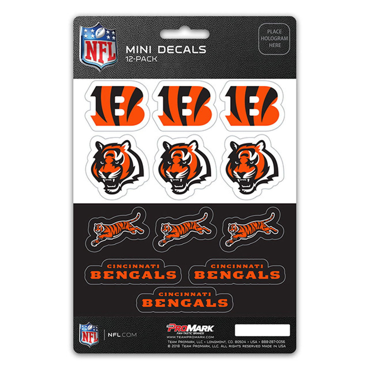 Cincinnati Bengals Decal Set Mini 12 Pack - Sports Collectibles, Sports Memorabilia, Sports Fan Shop, Sports Gifts