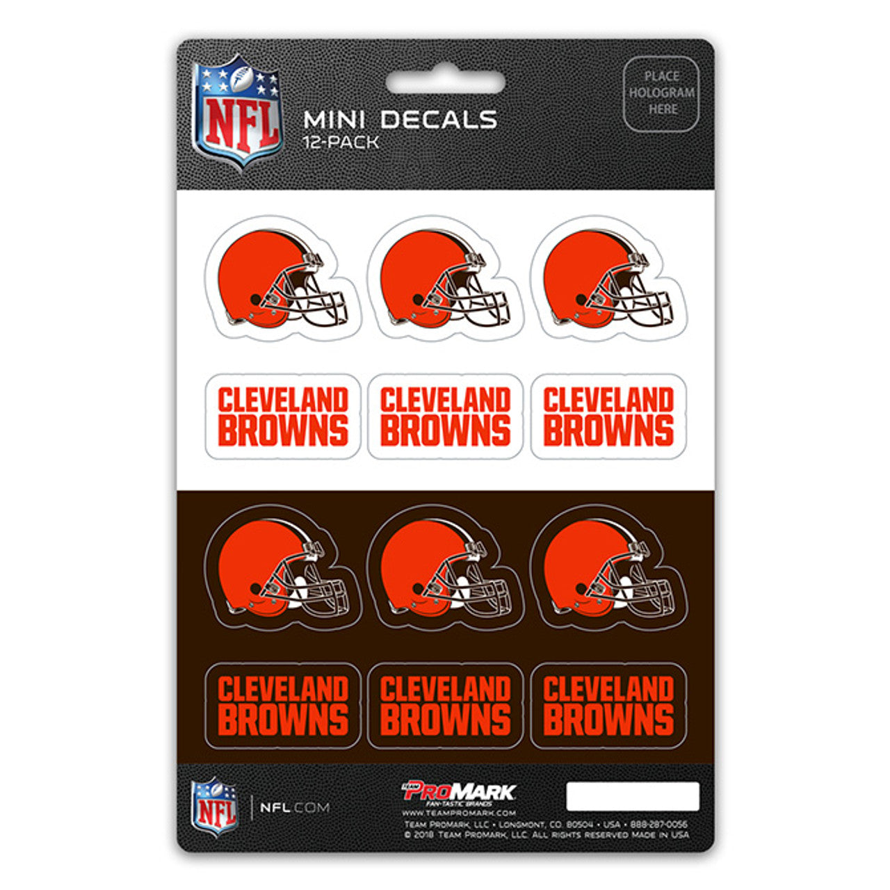 Cleveland Browns Decal Set Mini 12 Pack - Sports Collectibles, Sports Memorabilia, Sports Fan Shop, Sports Gifts