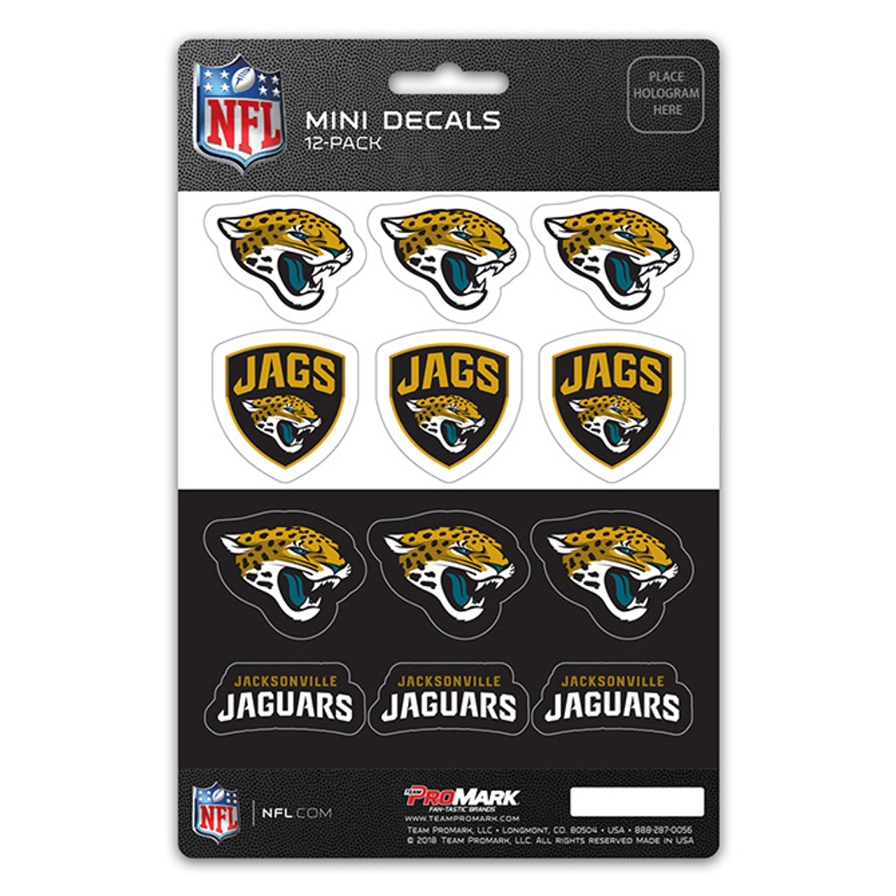 Jacksonville Jaguars Decal Set Mini 12 Pack - Sports Collectibles, Sports Memorabilia, Sports Fan Shop, Sports Gifts