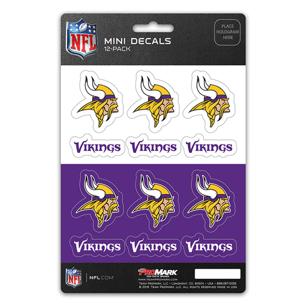 Minnesota Vikings Decal Set Mini 12 Pack - Sports Collectibles, Sports Memorabilia, Sports Fan Shop, Sports Gifts