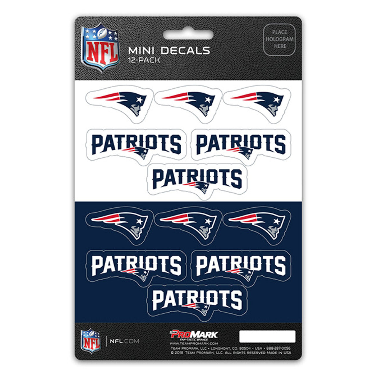 New England Patriots Decal Set Mini 12 Pack - Sports Collectibles, Sports Memorabilia, Sports Fan Shop, Sports Gifts