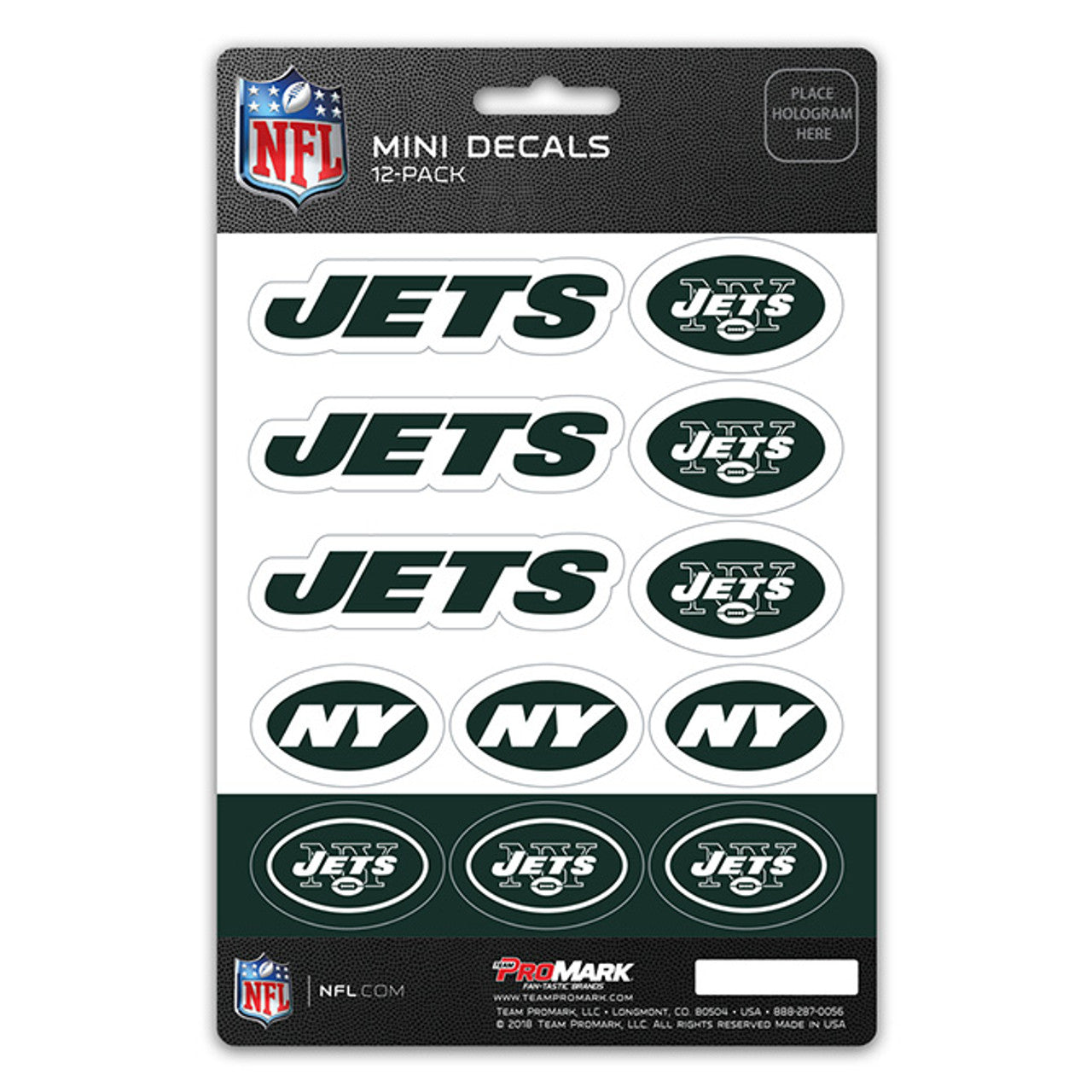 New York Jets Decal Set Mini 12 Pack - Sports Collectibles, Sports Memorabilia, Sports Fan Shop, Sports Gifts