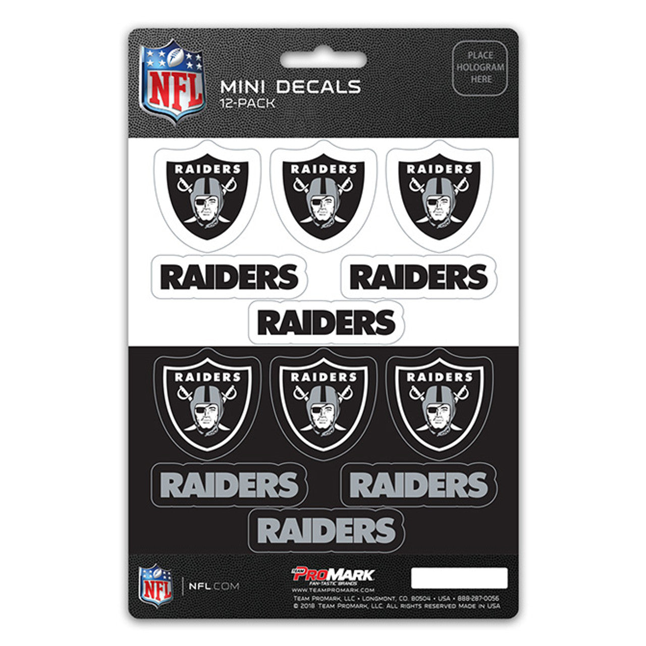 Las Vegas Raiders Decal Set Mini 12 Pack - Sports Collectibles, Sports Memorabilia, Sports Fan Shop, Sports Gifts