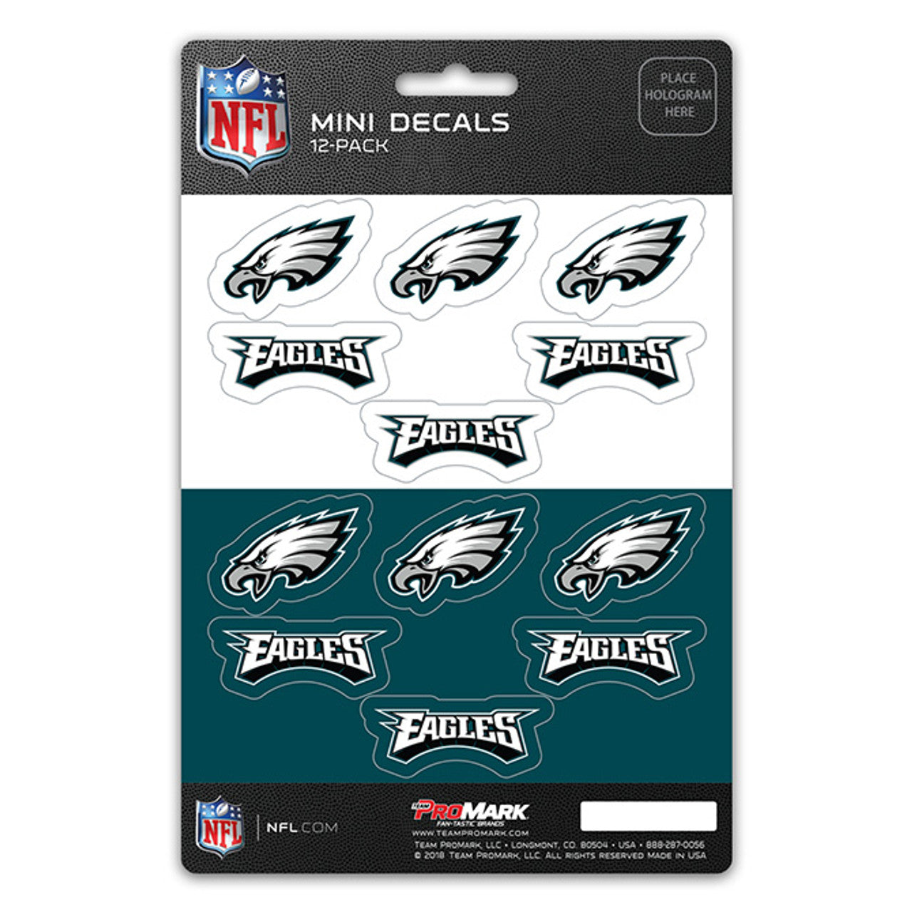 Philadelphia Eagles Decal Set Mini 12 Pack - Sports Collectibles, Sports Memorabilia, Sports Fan Shop, Sports Gifts