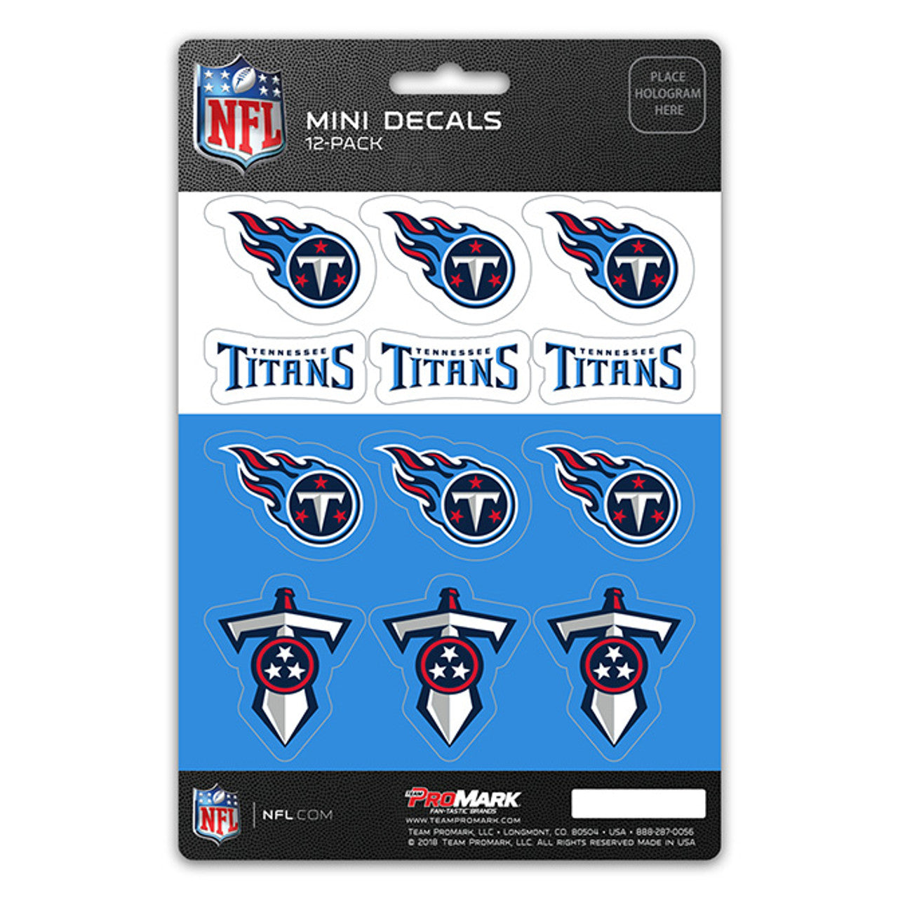 Tennessee Titans Decal Set Mini 12 Pack - Sports Collectibles, Sports Memorabilia, Sports Fan Shop, Sports Gifts
