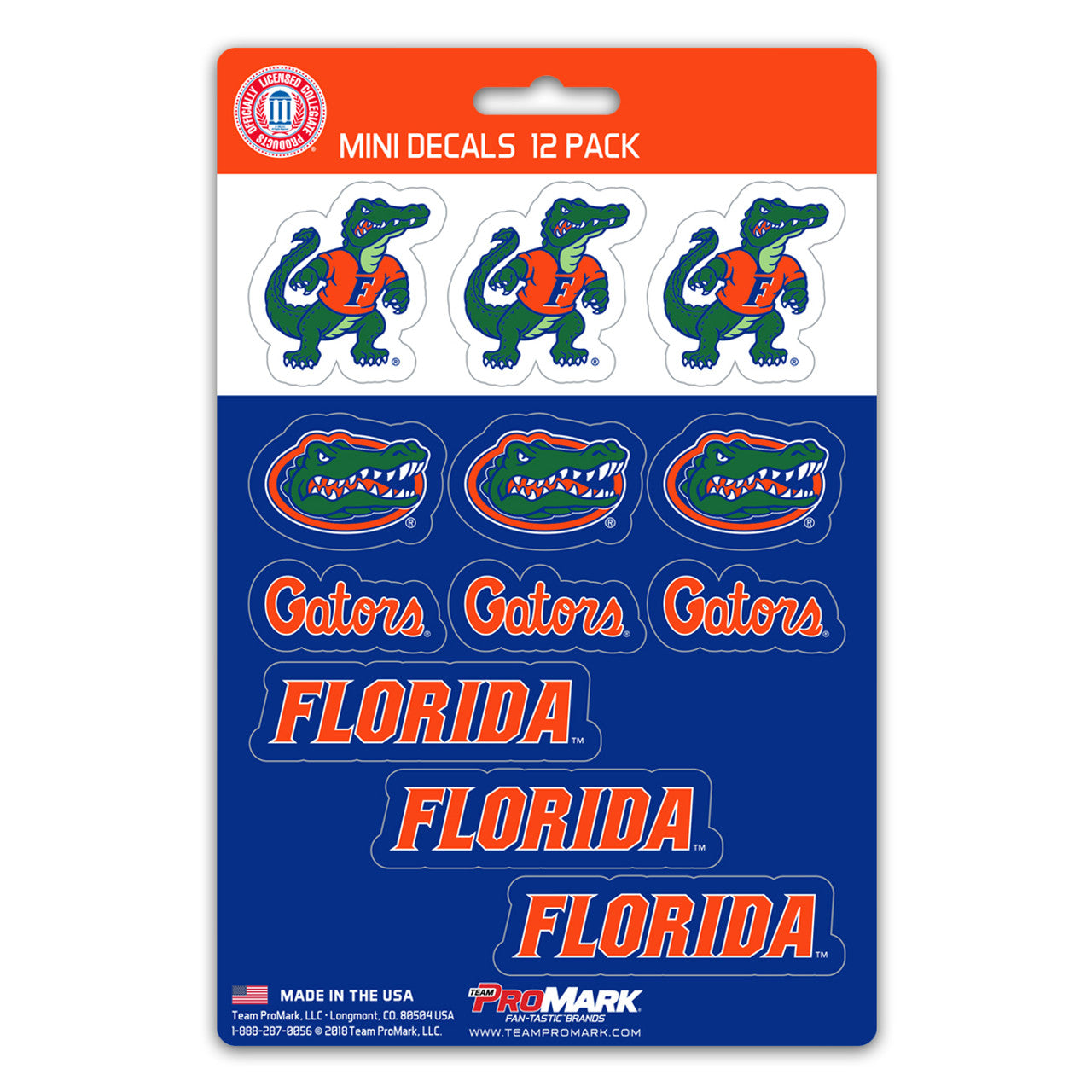 Florida Gators Decal Set Mini 12 Pack - Sports Collectibles, Sports Memorabilia, Sports Fan Shop, Sports Gifts