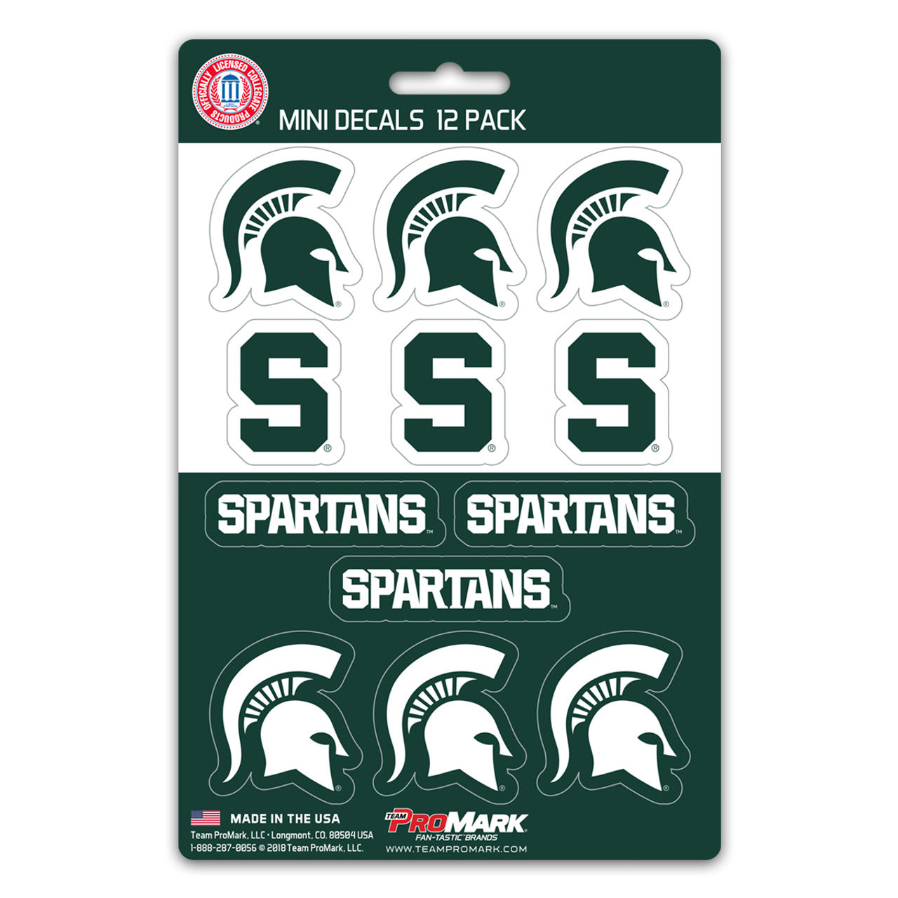 Michigan State Spartans Decal Set Mini 12 Pack - Sports Collectibles, Sports Memorabilia, Sports Fan Shop, Sports Gifts
