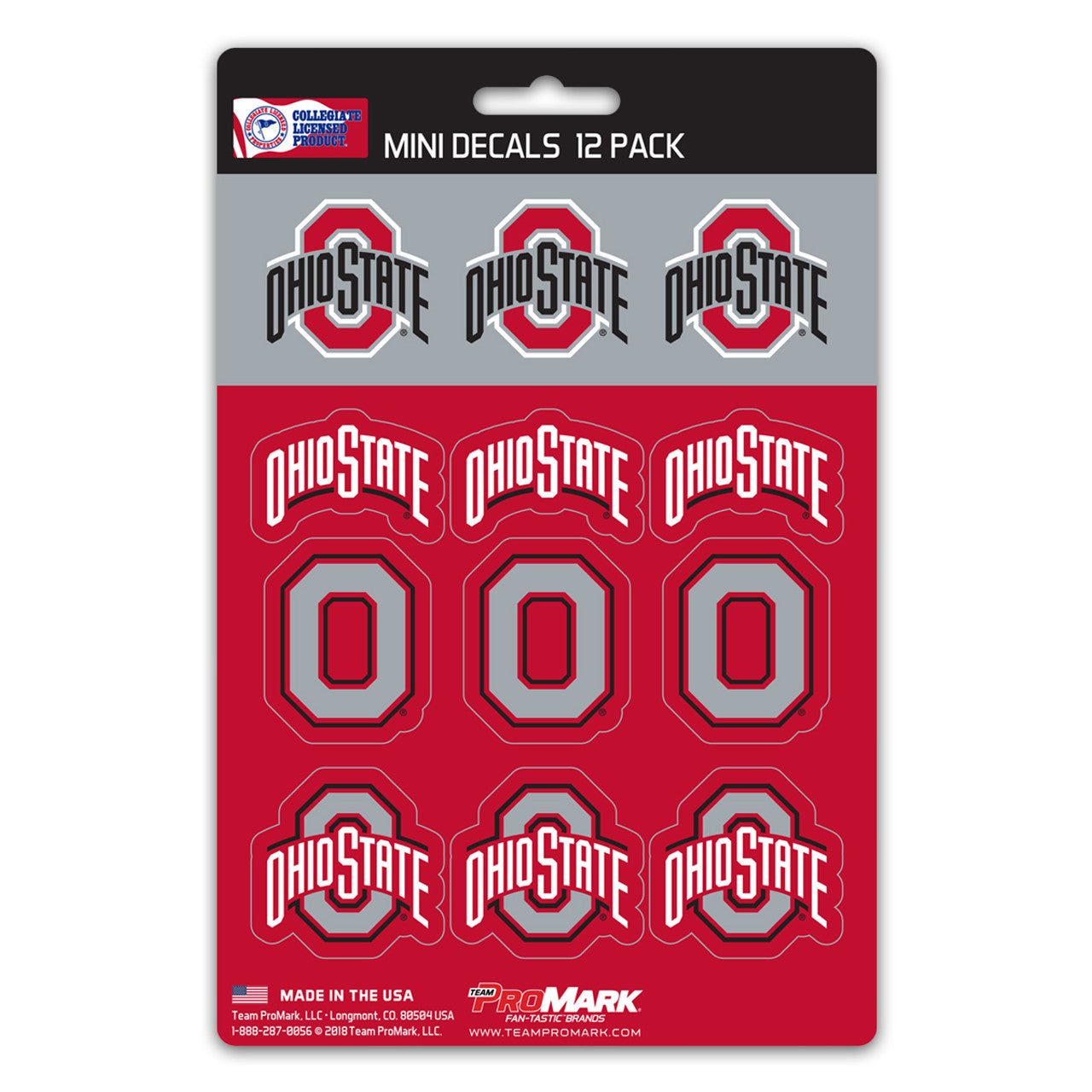Ohio State Buckeyes Decal Set Mini 12 Pack - Sports Collectibles, Sports Memorabilia, Sports Fan Shop, Sports Gifts