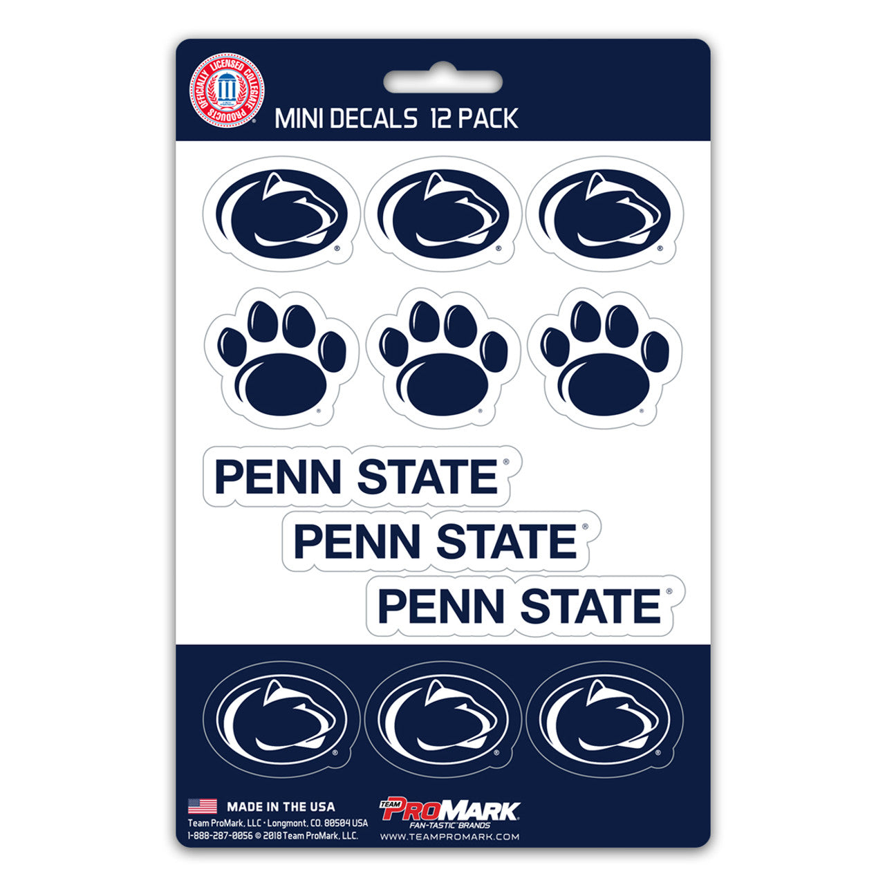 Penn State Nittany Lions Decal Set Mini 12 Pack - Sports Collectibles, Sports Memorabilia, Sports Fan Shop, Sports Gifts