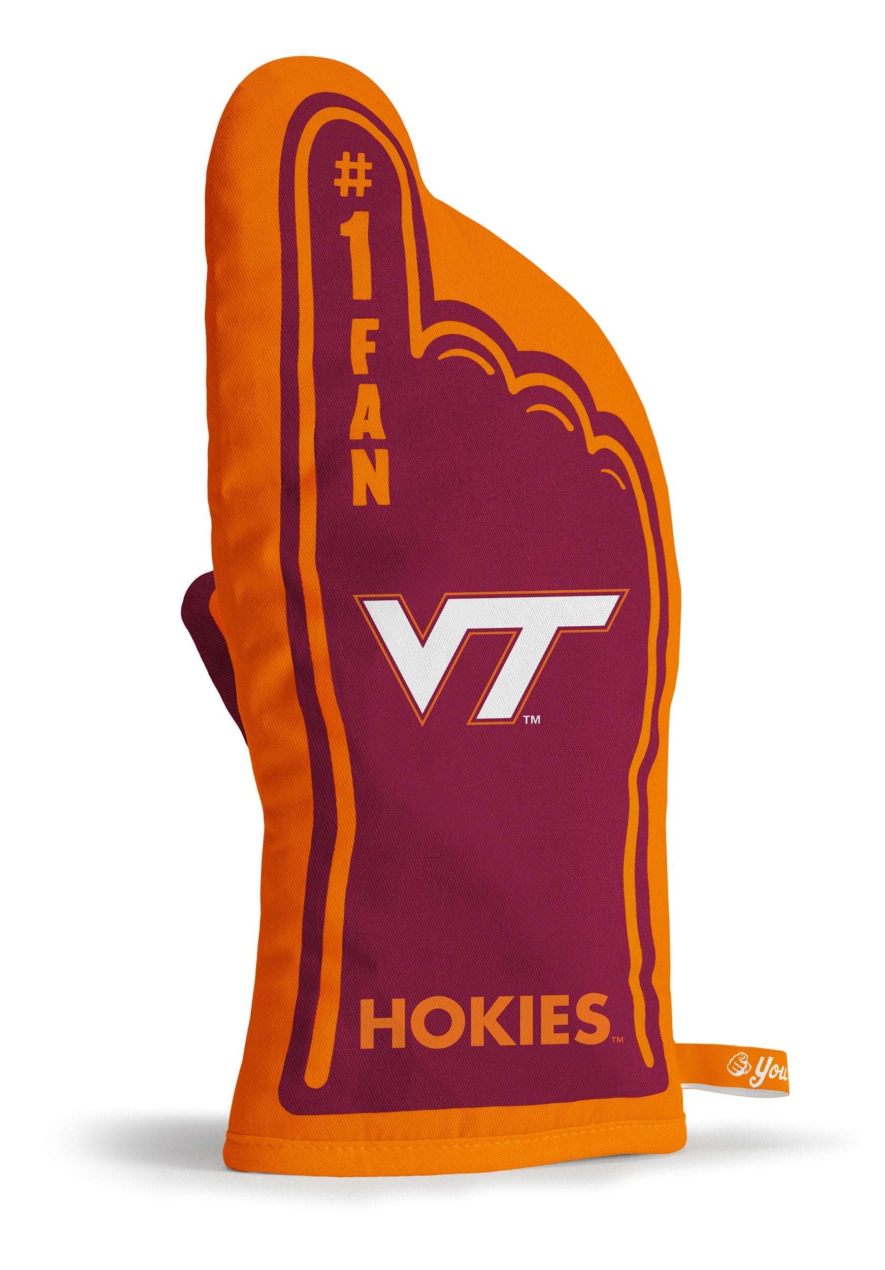 YouTheFan NCAA Virginia Tech Hokies #1 Oven Mitt , 13.25" x 6.5" - Sports Collectibles, Sports Memorabilia, Sports Fan Shop, Sports Gifts