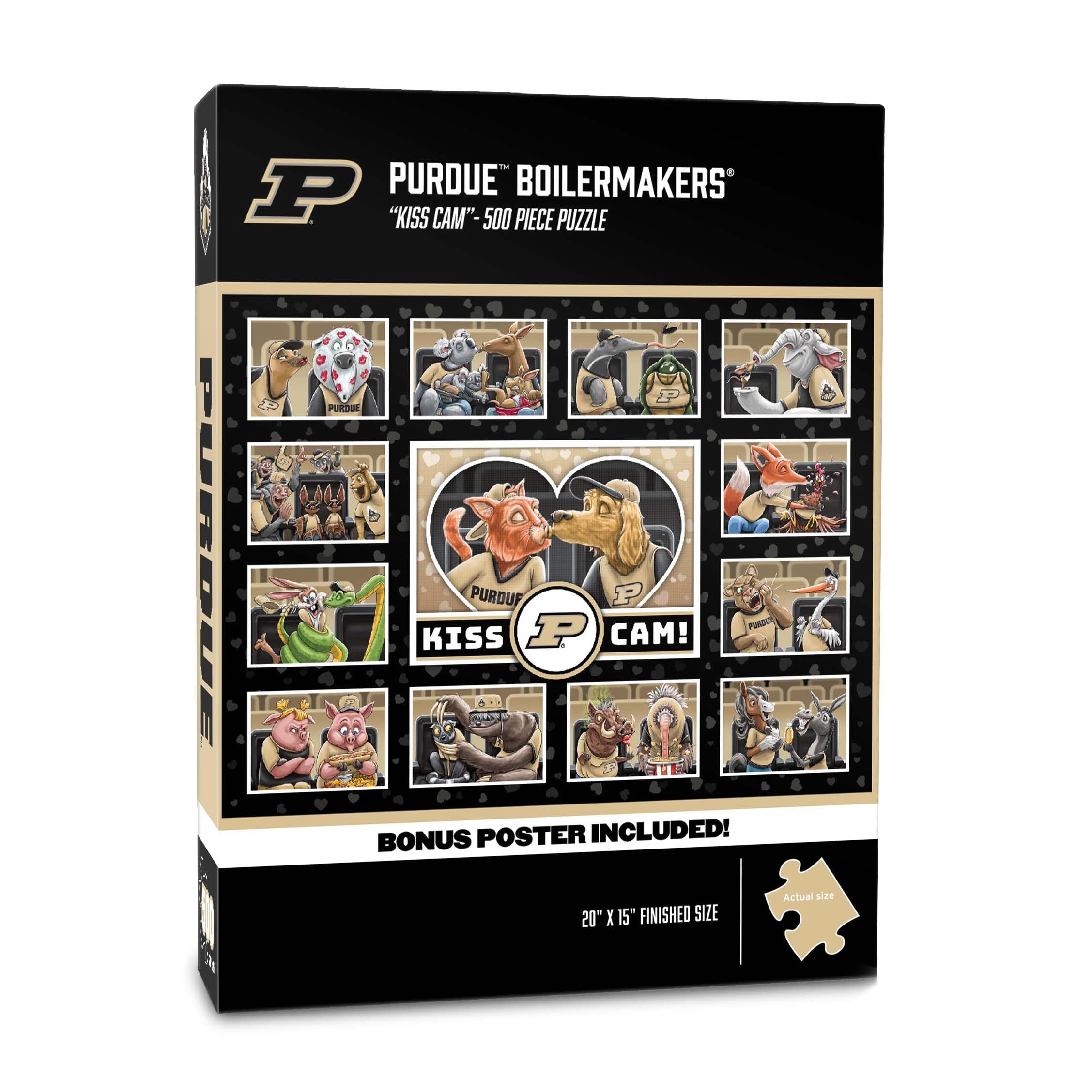 YouTheFan NCAA Purdue Boilermakers Kiss Cam 500pc Puzzle - Sports Gifts, Sports Memorabilia, Sports Collectibles, Fan Shop