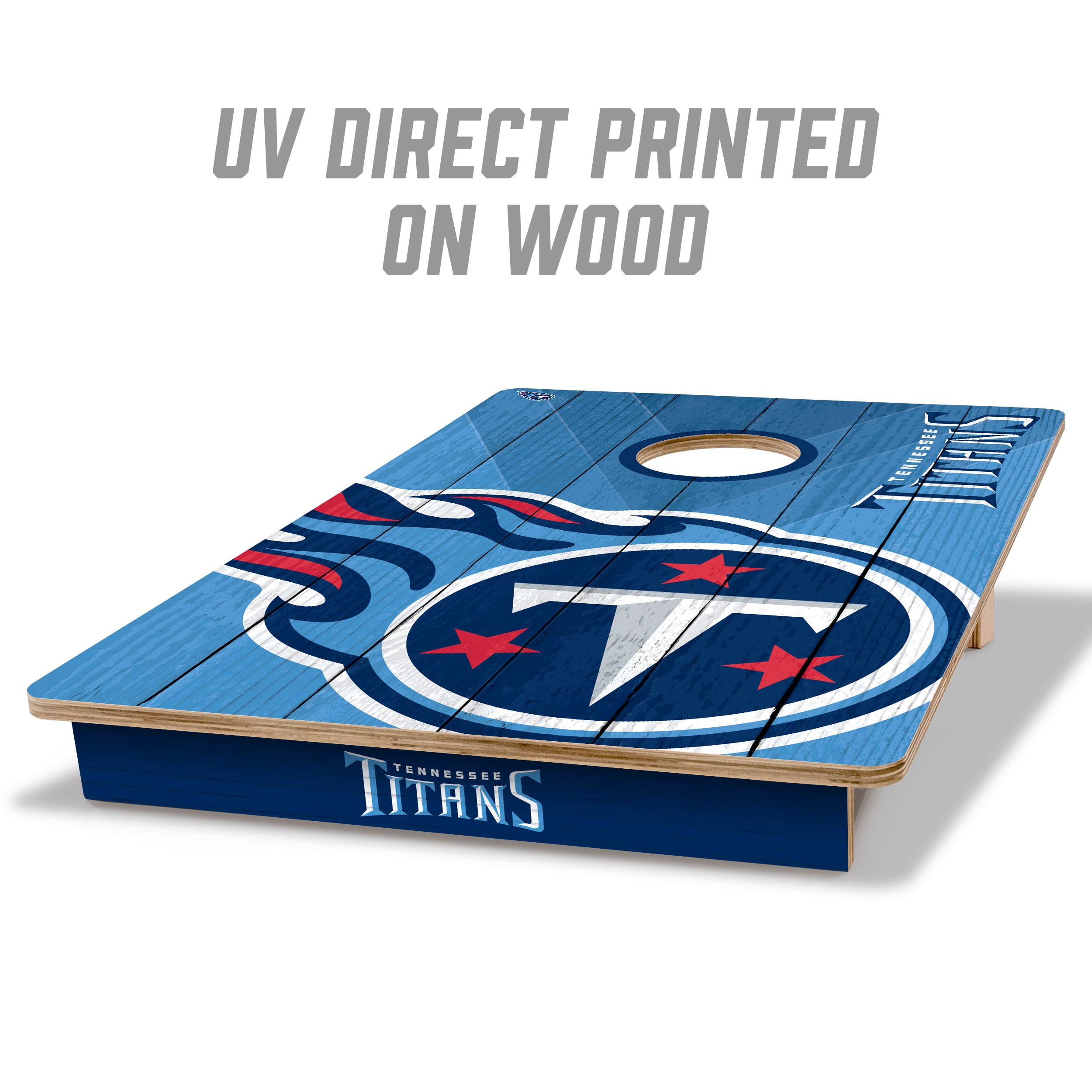YouTheFan NFL Tennessee Titans 2’ x 3’ Wood Cornhole Game with Logo Bags - Sports Collectibles, Sports Memorabilia, Sports Fan Shop, Sports Gifts
