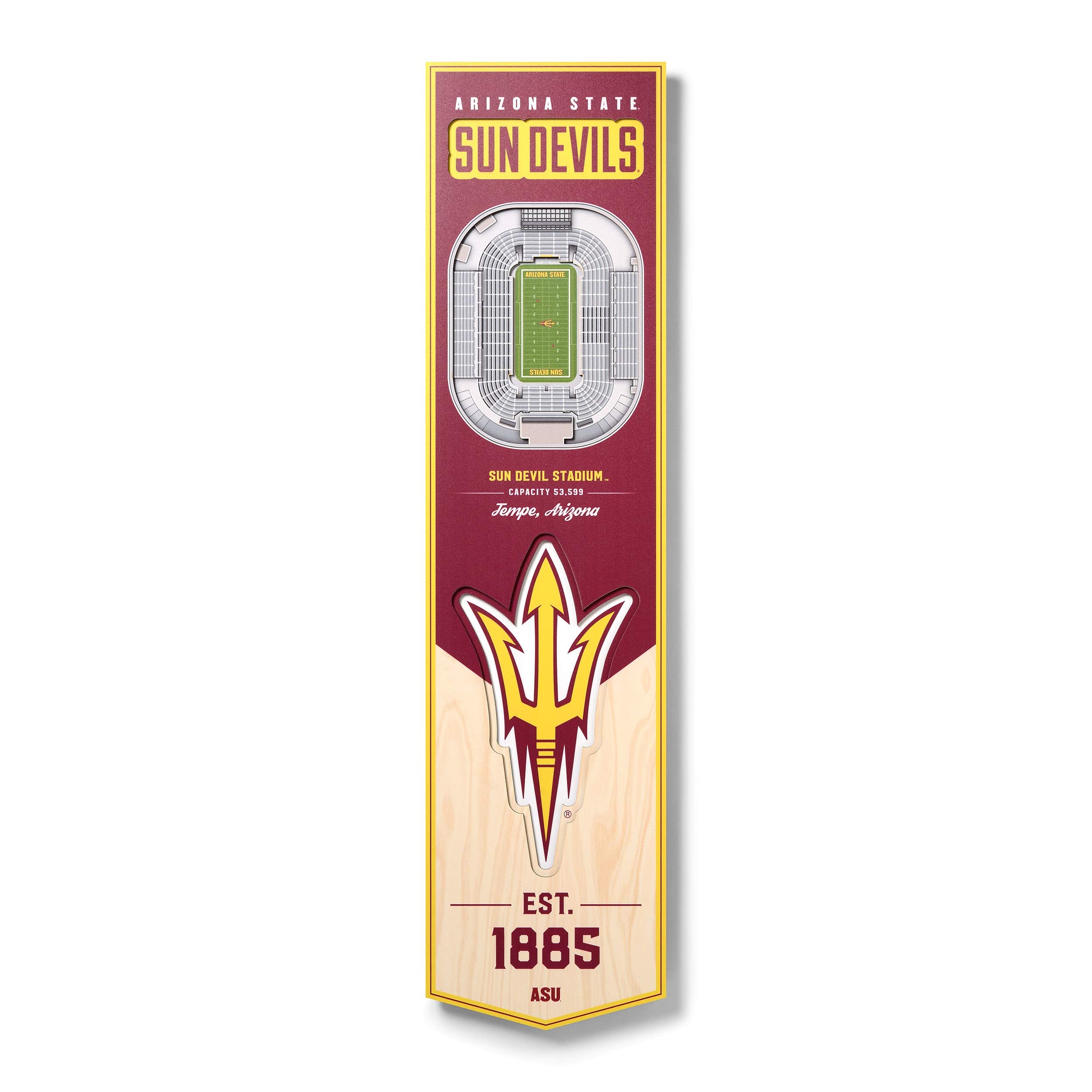 YouTheFan NCAA Arizona State Sun Devils 3D Stadium 8x32 Banner - Sun Devil Stadium - Sports Collectibles, Sports Memorabilia, Sports Fan Shop, Sports Gifts