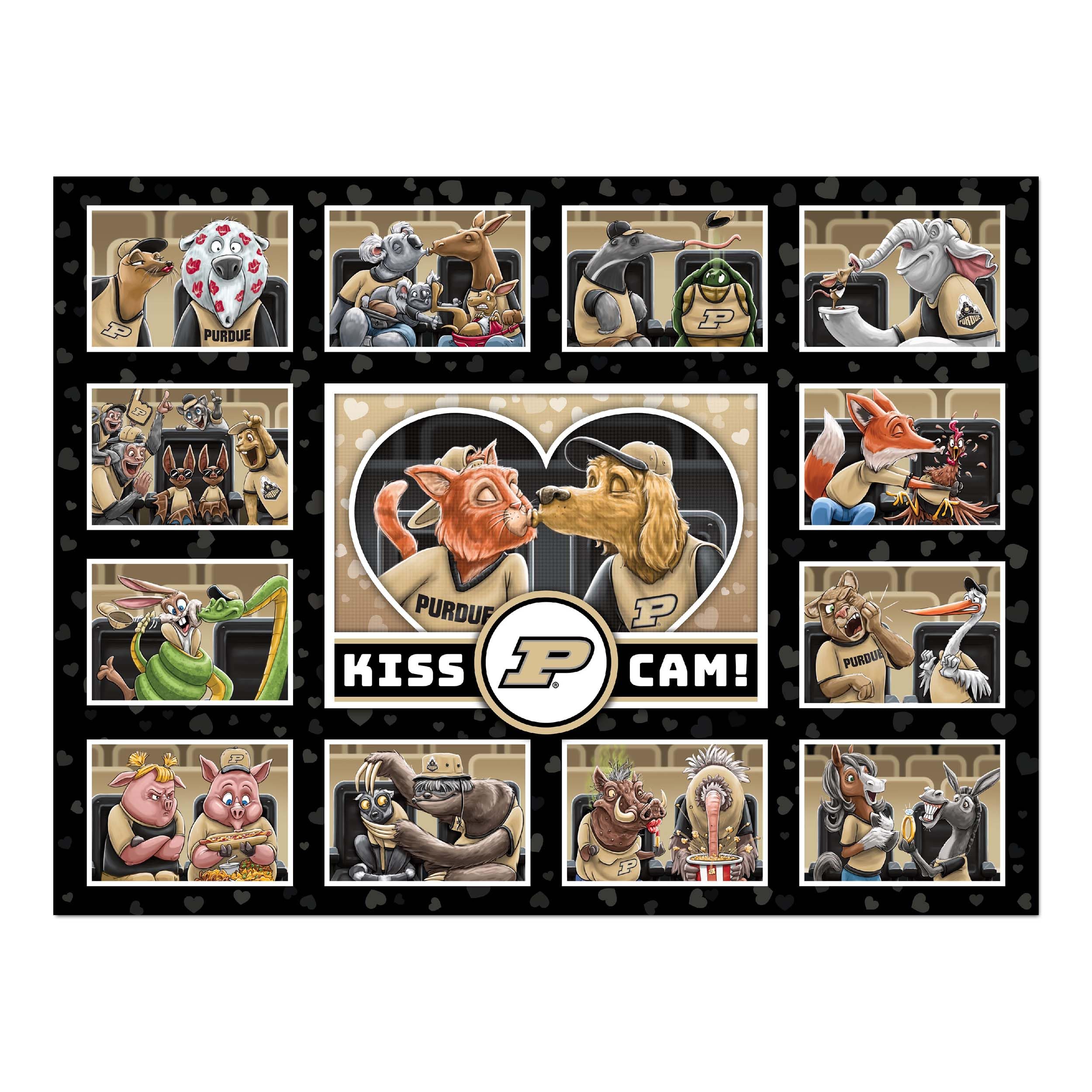 YouTheFan NCAA Purdue Boilermakers Kiss Cam 500pc Puzzle - Sports Gifts, Sports Memorabilia, Sports Collectibles, Fan Shop