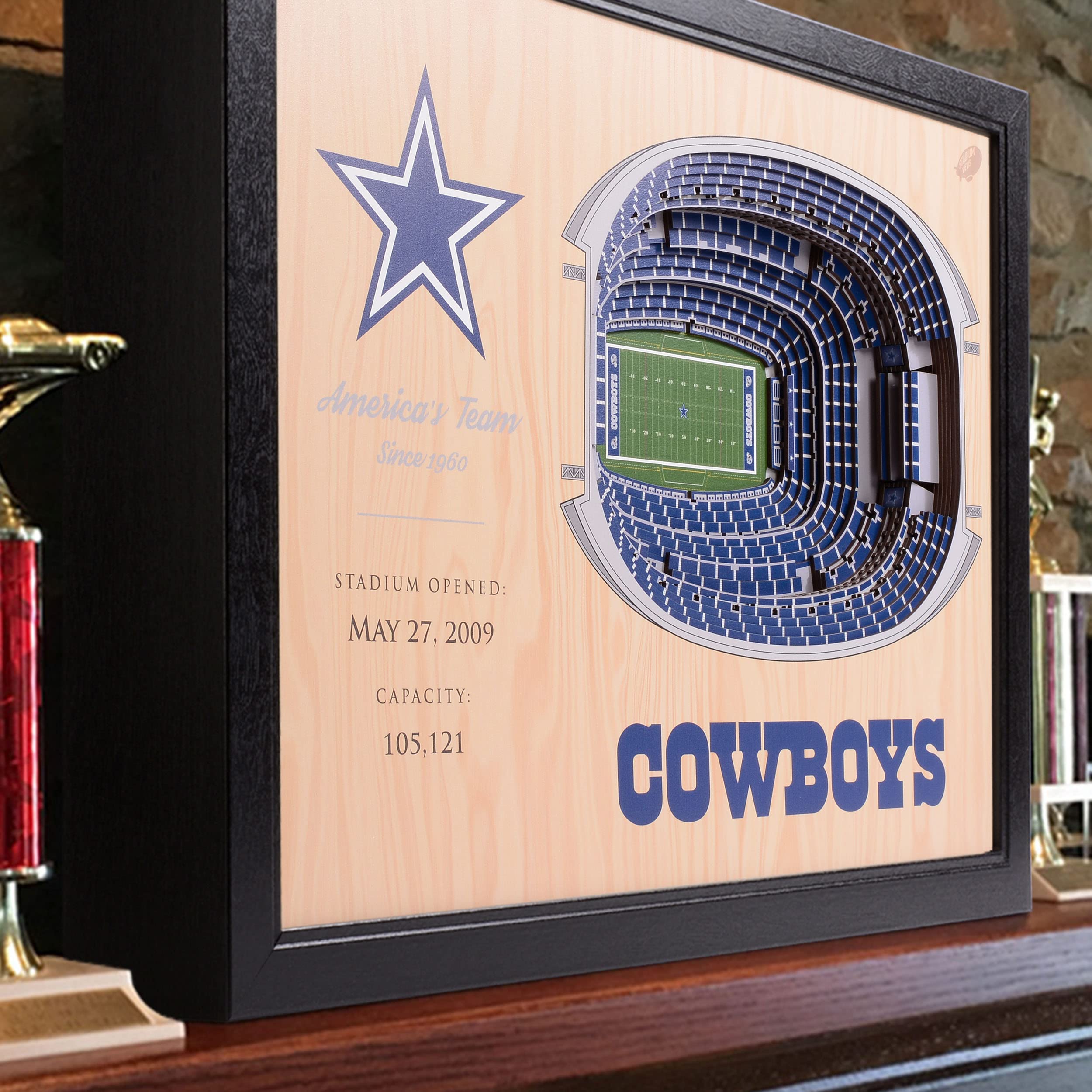 NFL Dallas Cowboys 25-Layer Stadiumviews 3D Wall Art - Sports Collectibles, Sports Memorabilia, Sports Fan Shop, Sports Gifts