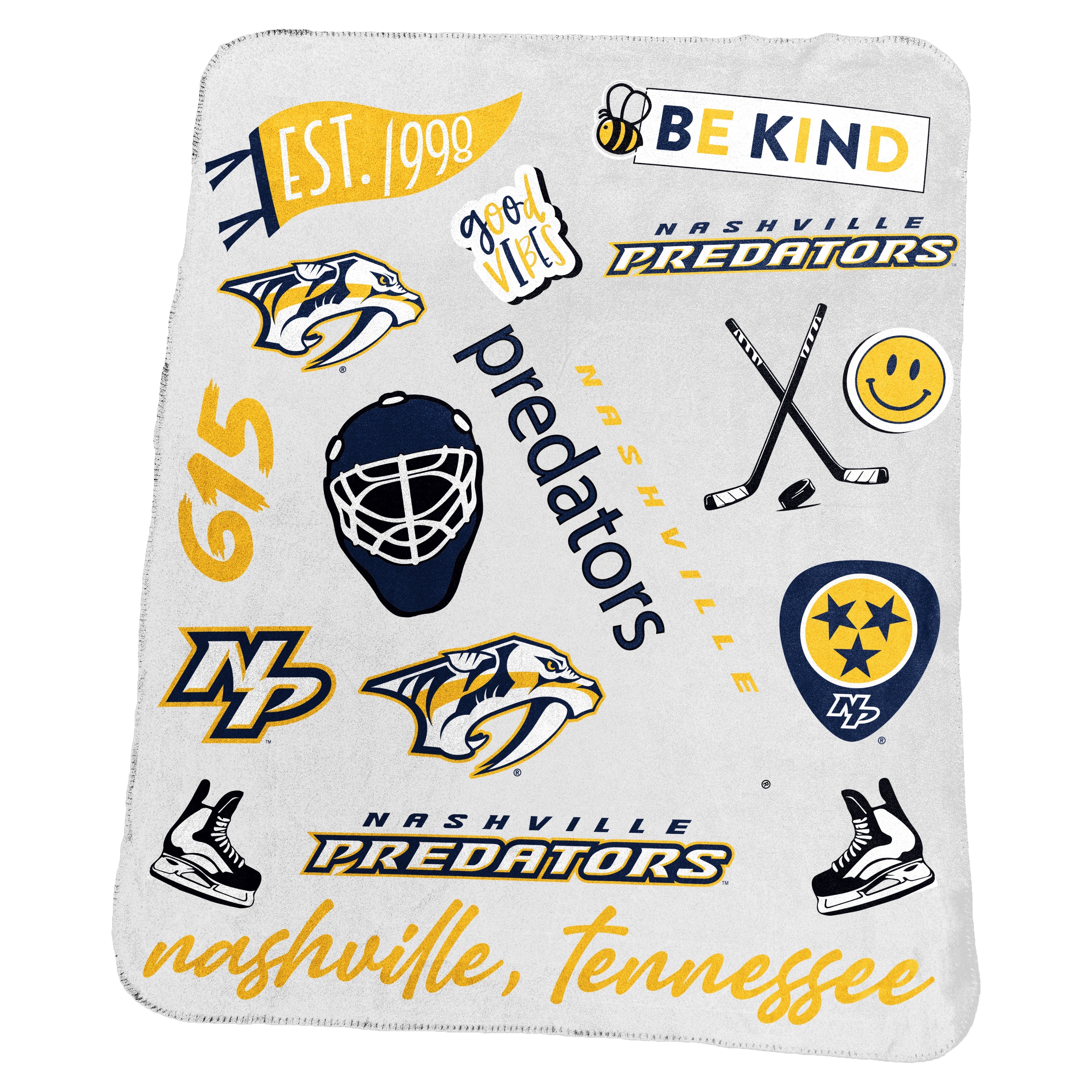 Nashville Predators Deluxe Native Fleece 50x60