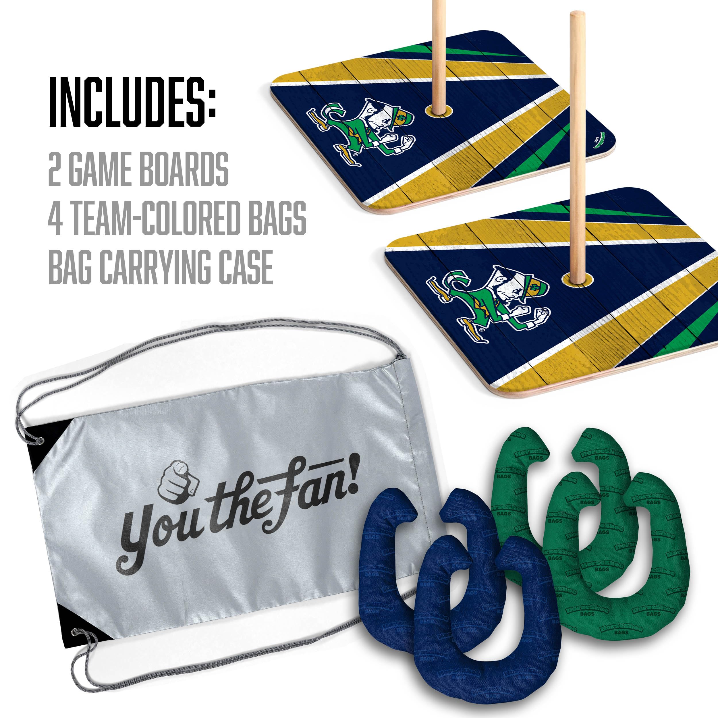 YouTheFan NCAA Notre Dame Fighting Irish Horseshoe Bags - Sports Collectibles, Sports Memorabilia, Sports Fan Shop, Sports Gifts