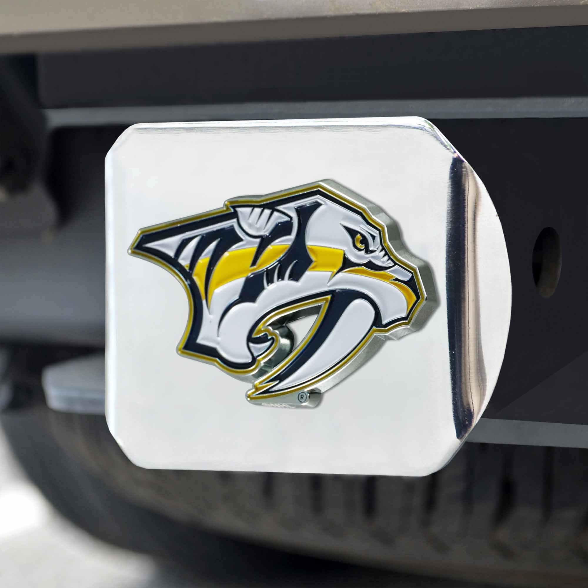 NHL - Nashville Predators Color on Chrome Hitch Cover - Sports Gifts, Sports Memorabilia, Sports Collectibles, Fan Shop