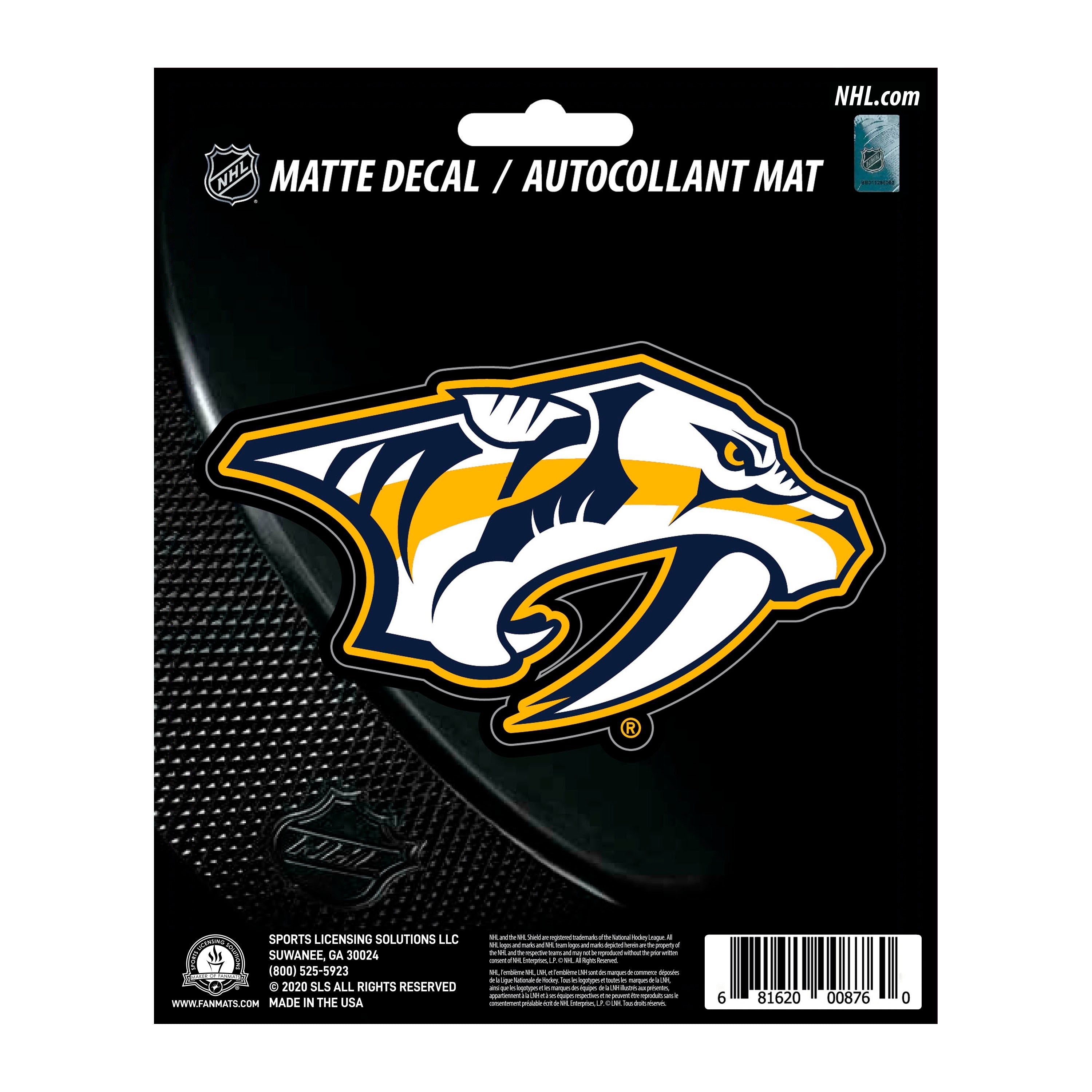NHL - Nashville Predators Matte Decal