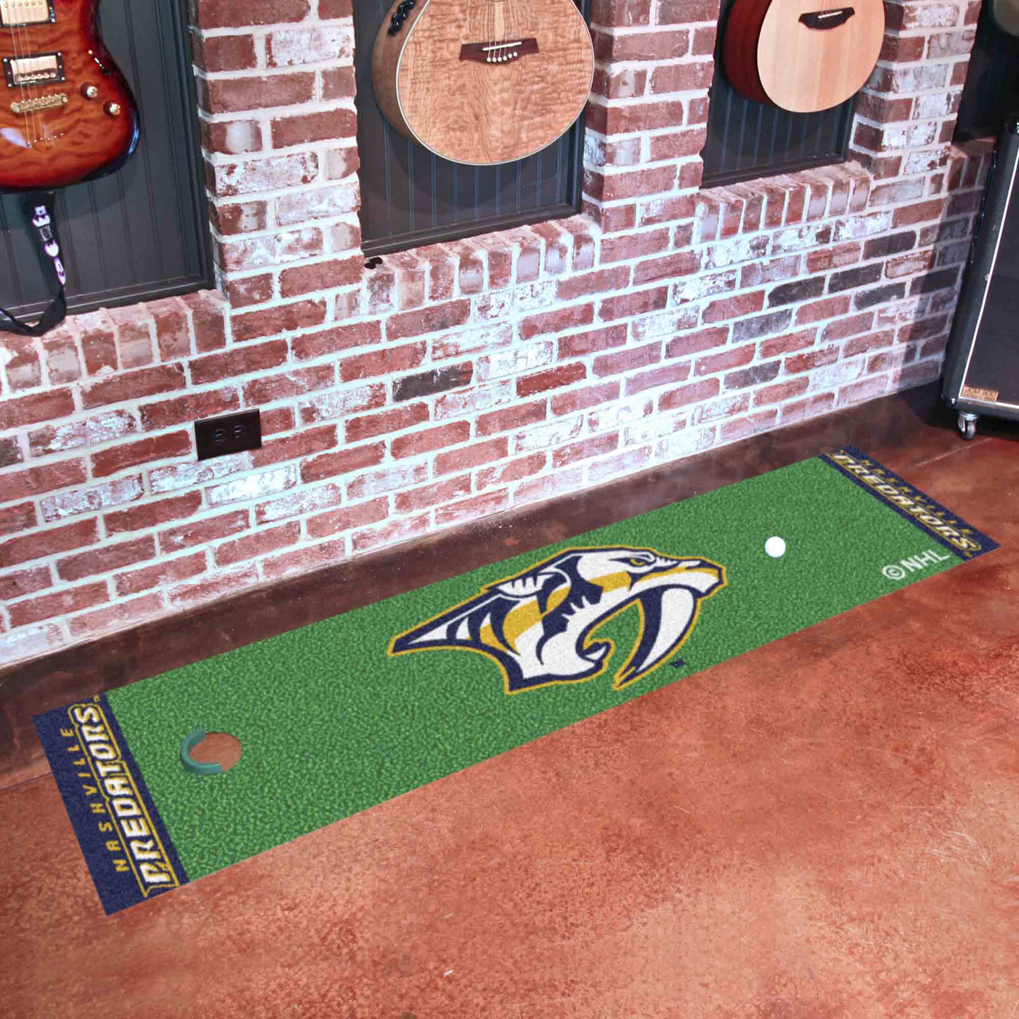 NHL - Nashville Predators Putting Green Mat - Sports Gifts, Sports Memorabilia, Sports Collectibles, Fan Shop