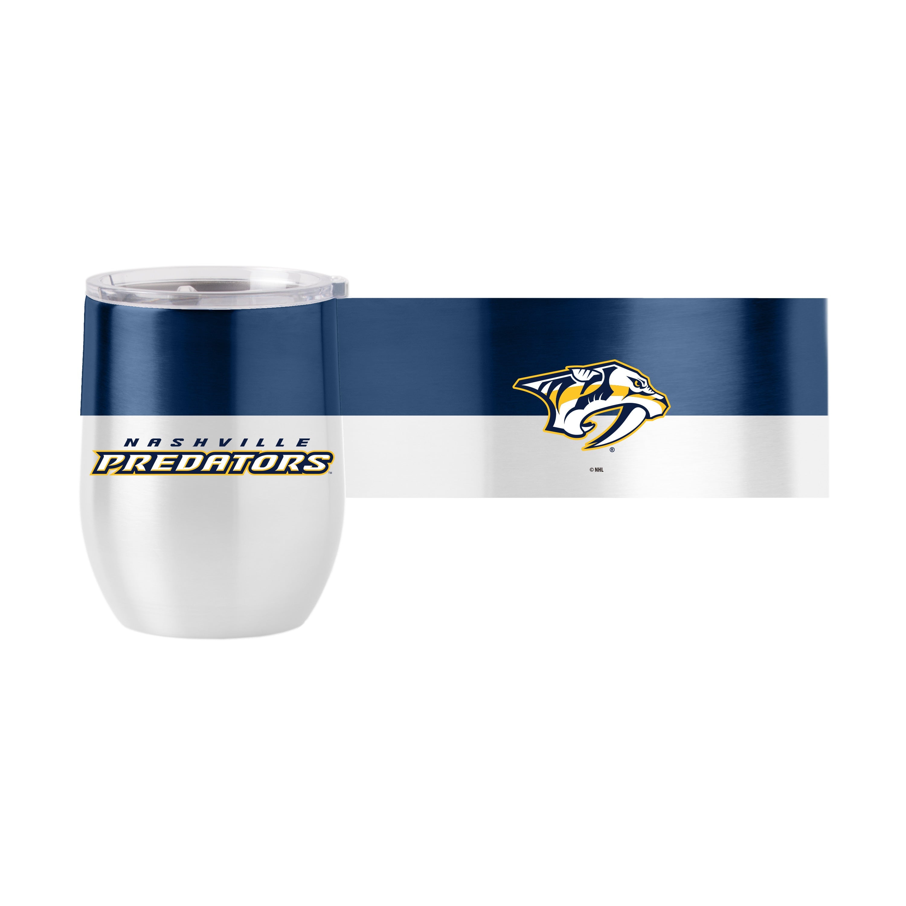 Nashville Predators 16oz Colorblock Stainless Curved Beverage - Sports Gifts, Sports Memorabilia, Sports Collectibles, Fan Shop